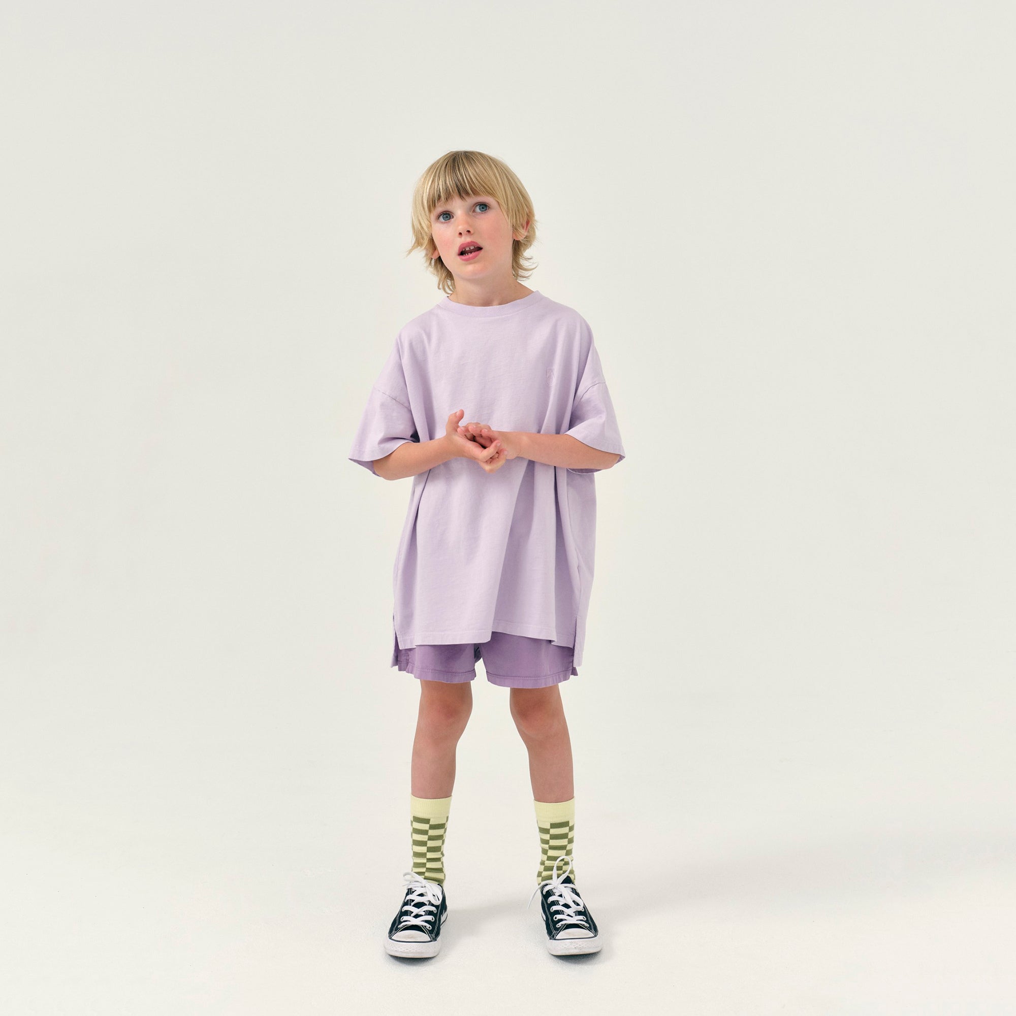 Boys & Girls Lavender Cotton T-Shirt