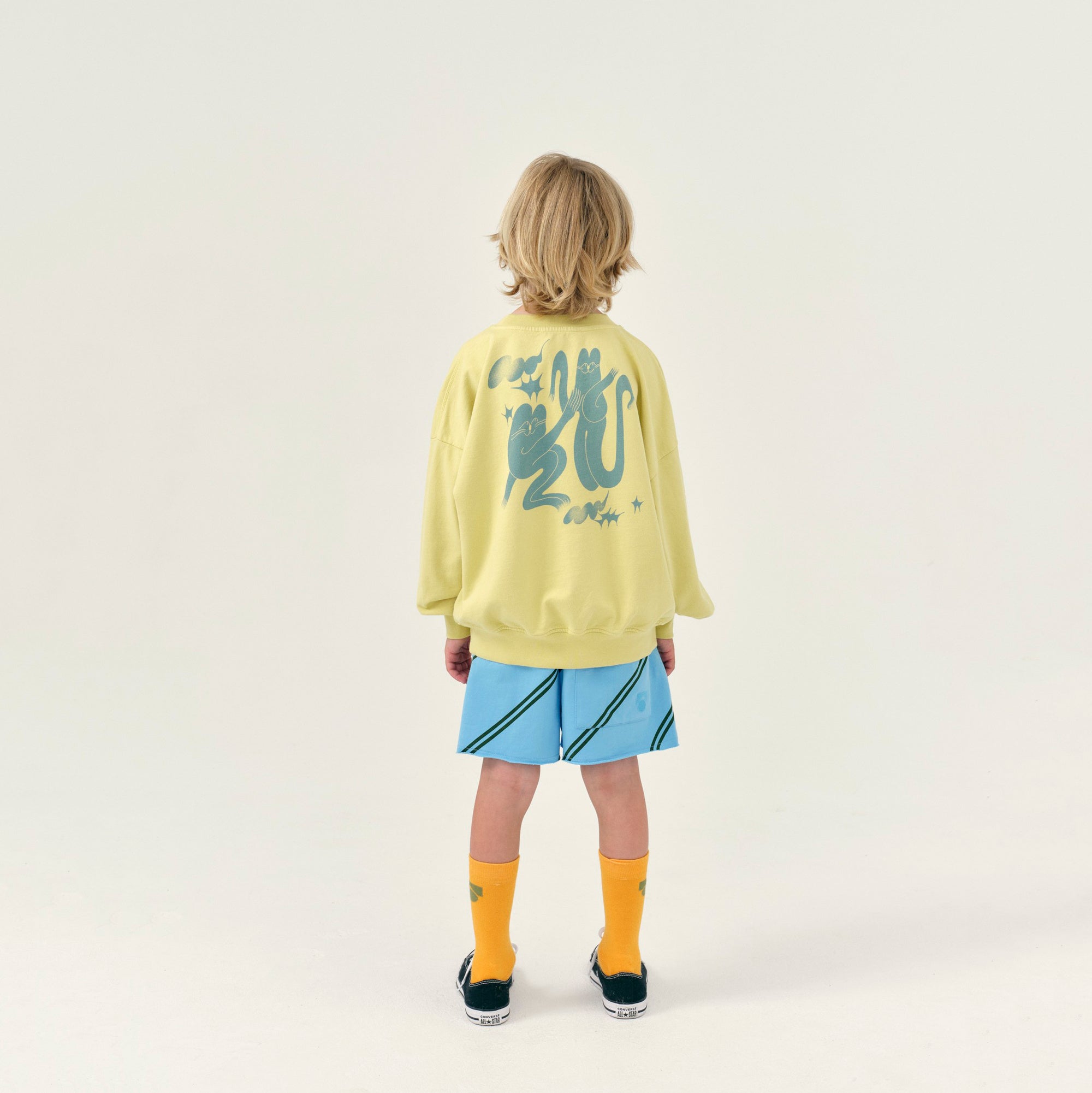 Boys & Girls Yellow Cotton Sweatshirt