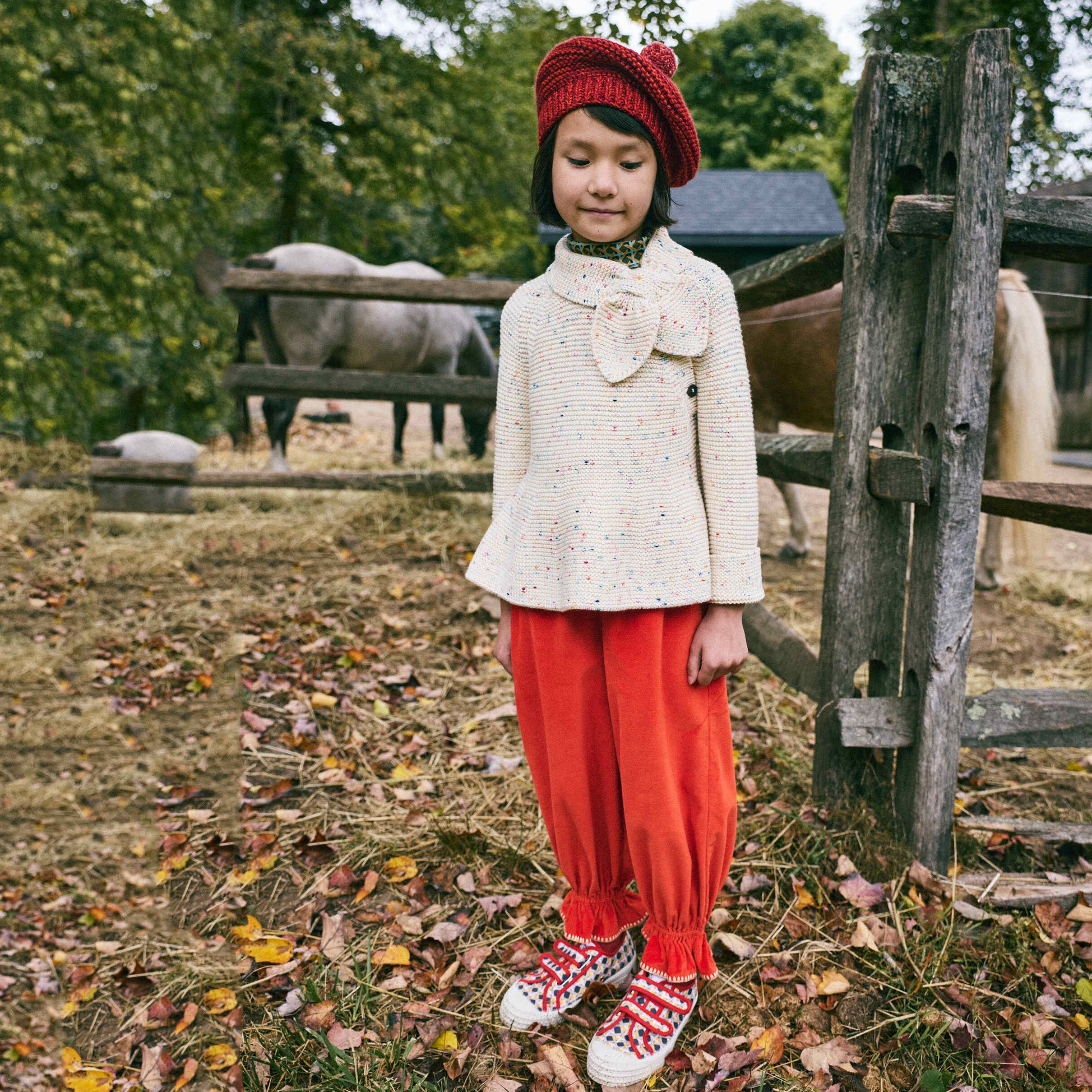 Girls Multicolor Wool Sweater
