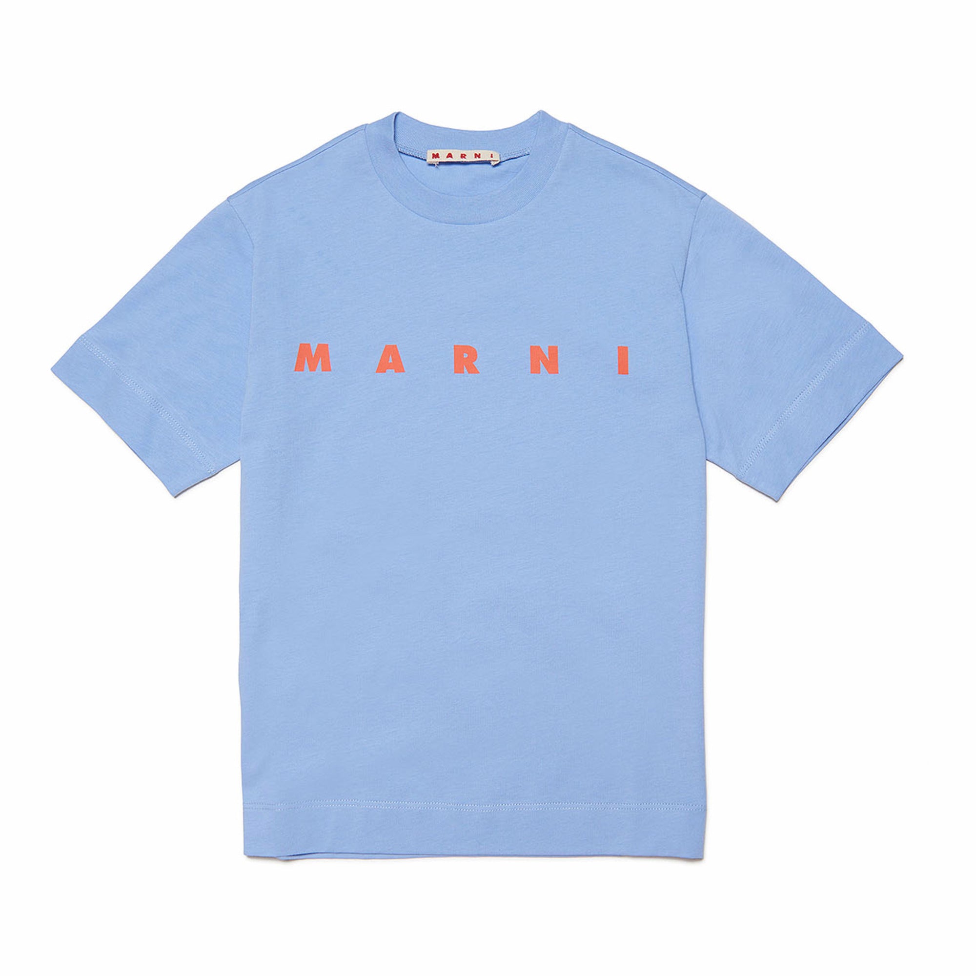 Boys & Girls Blue Logo Cotton T-Shirt