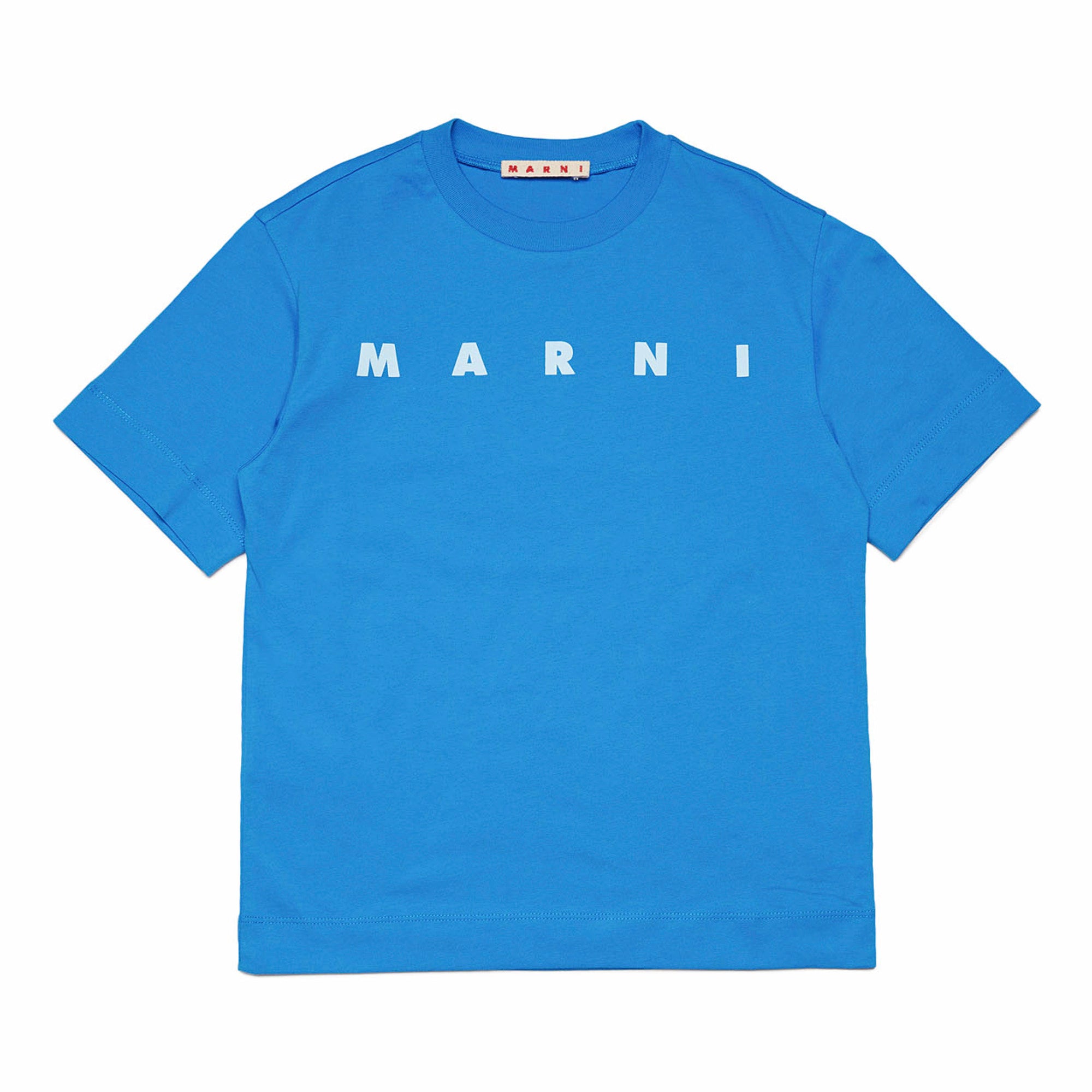 Boys & Girls Blue Logo Cotton T-Shirt