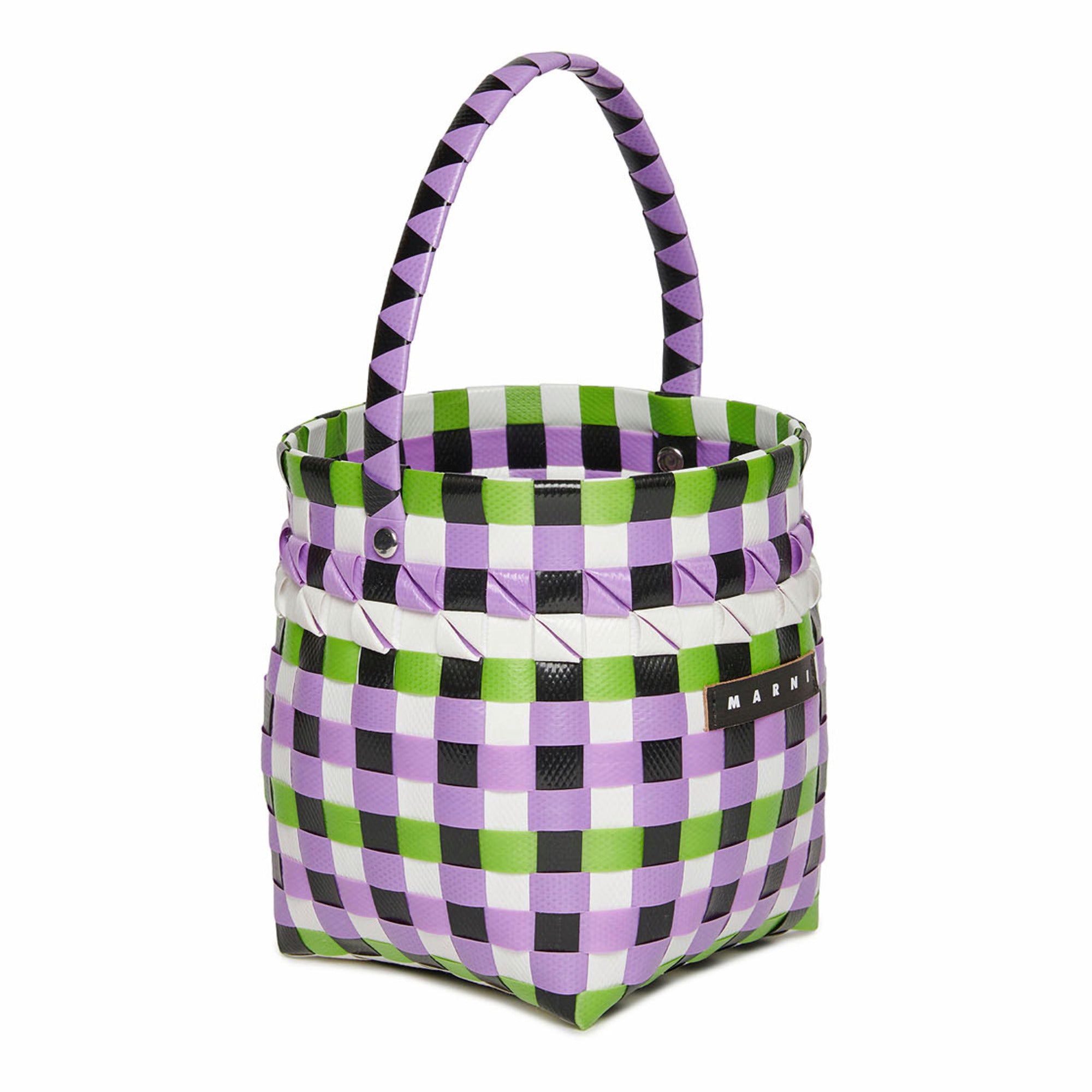 Girls Violet Woven Handbag