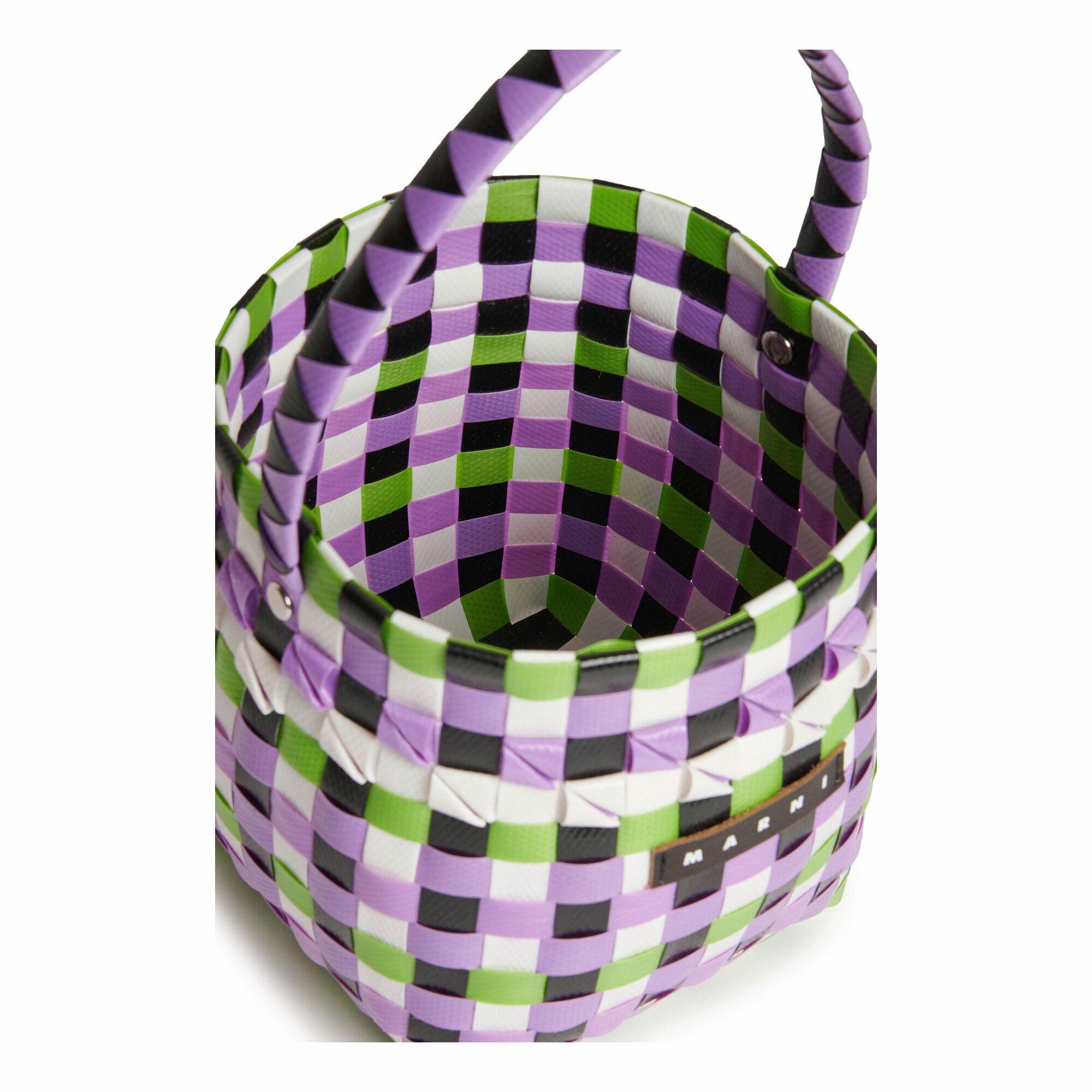 Girls Violet Woven Handbag