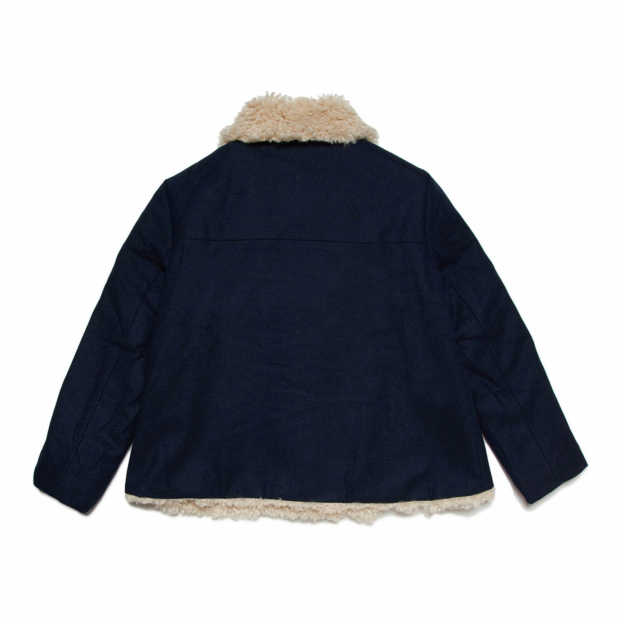 Girls Navy Wool Coat