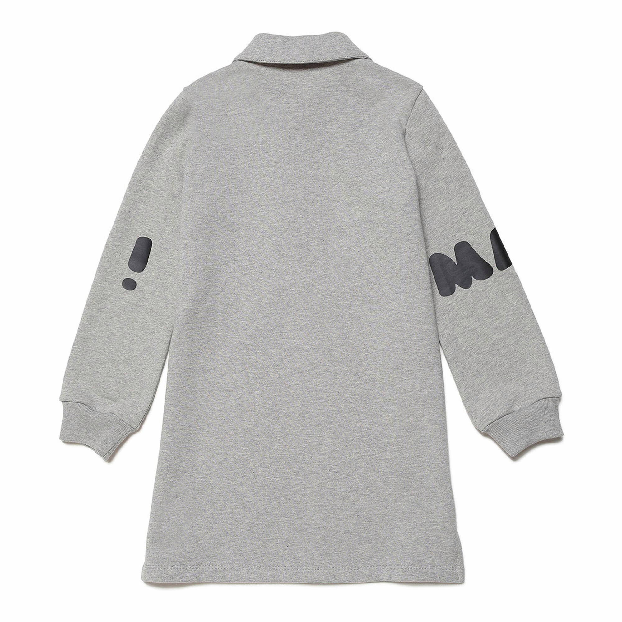 Girls Grey Logo Cotton Dress