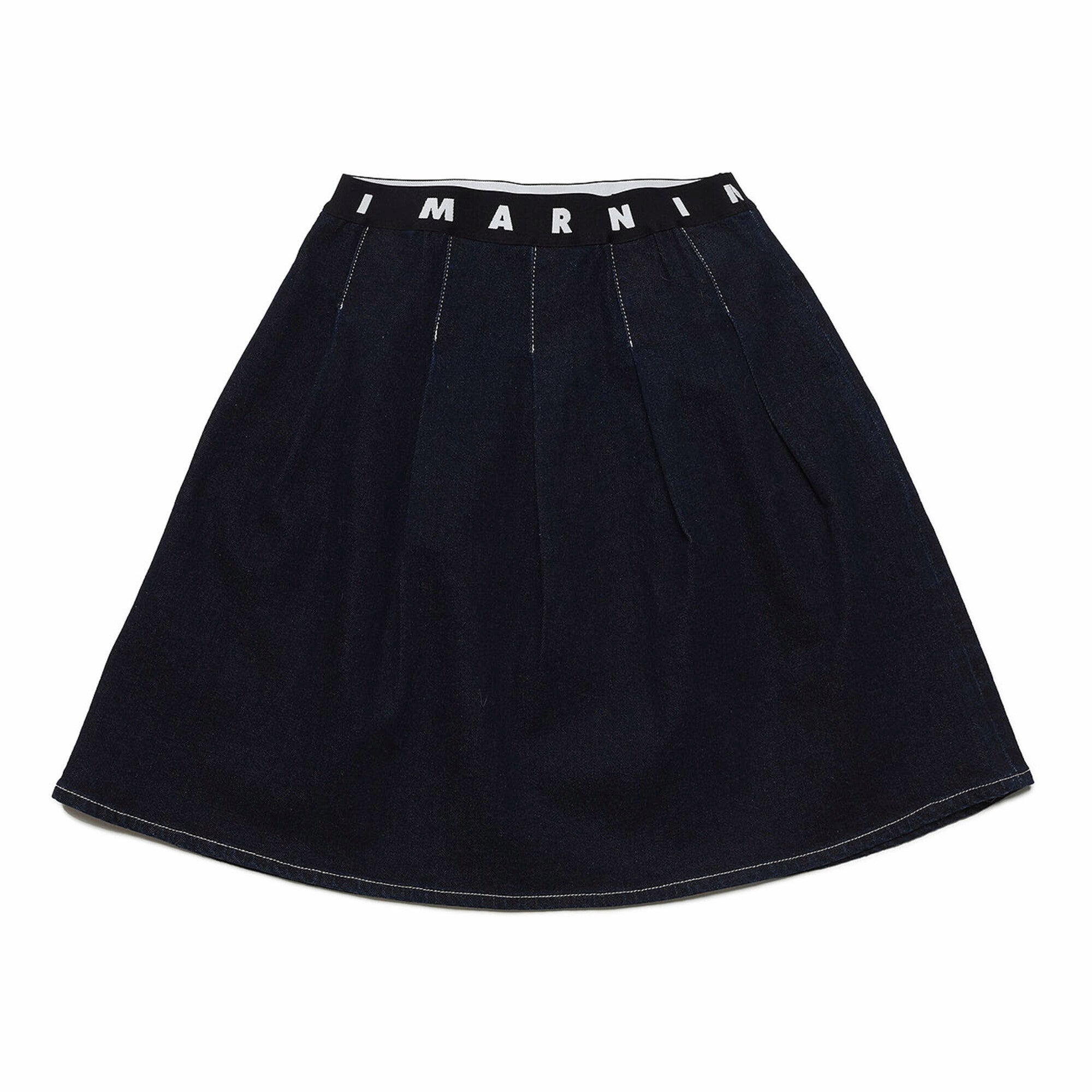 Girls Black Denim Skirt