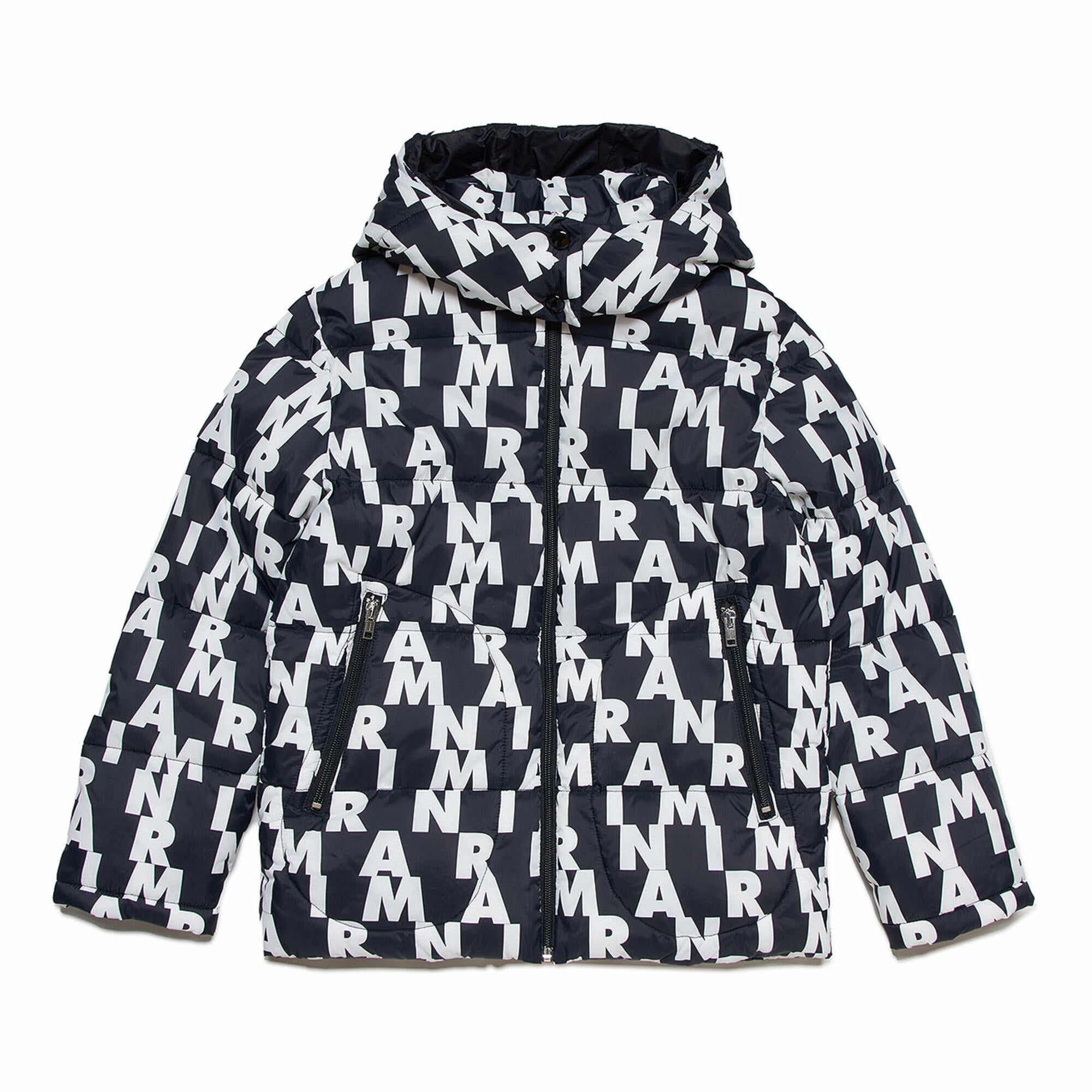 Boys & Girls Black Logo Padded Jacket