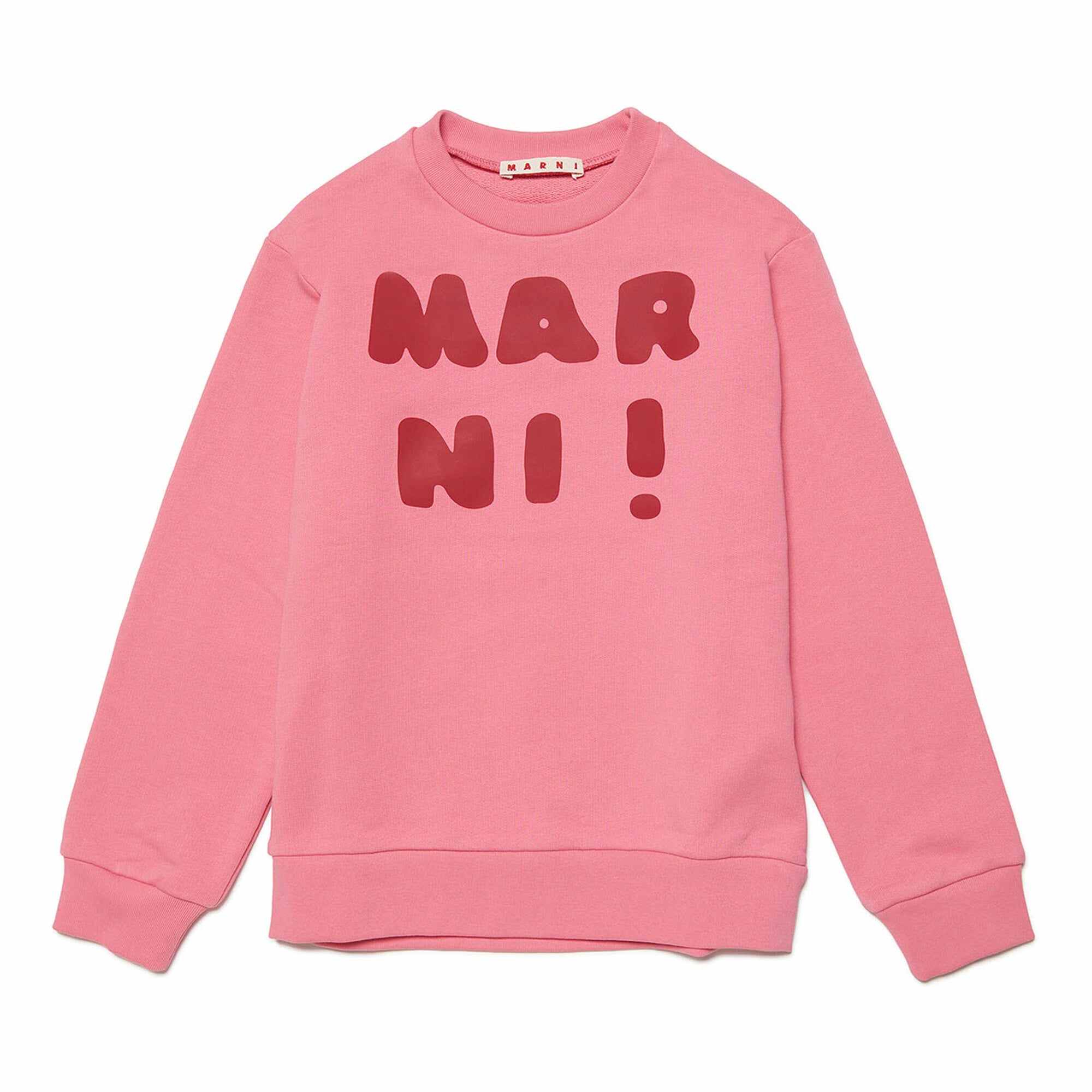 Boys & Girls Pink Logo Cotton Sweatshirt