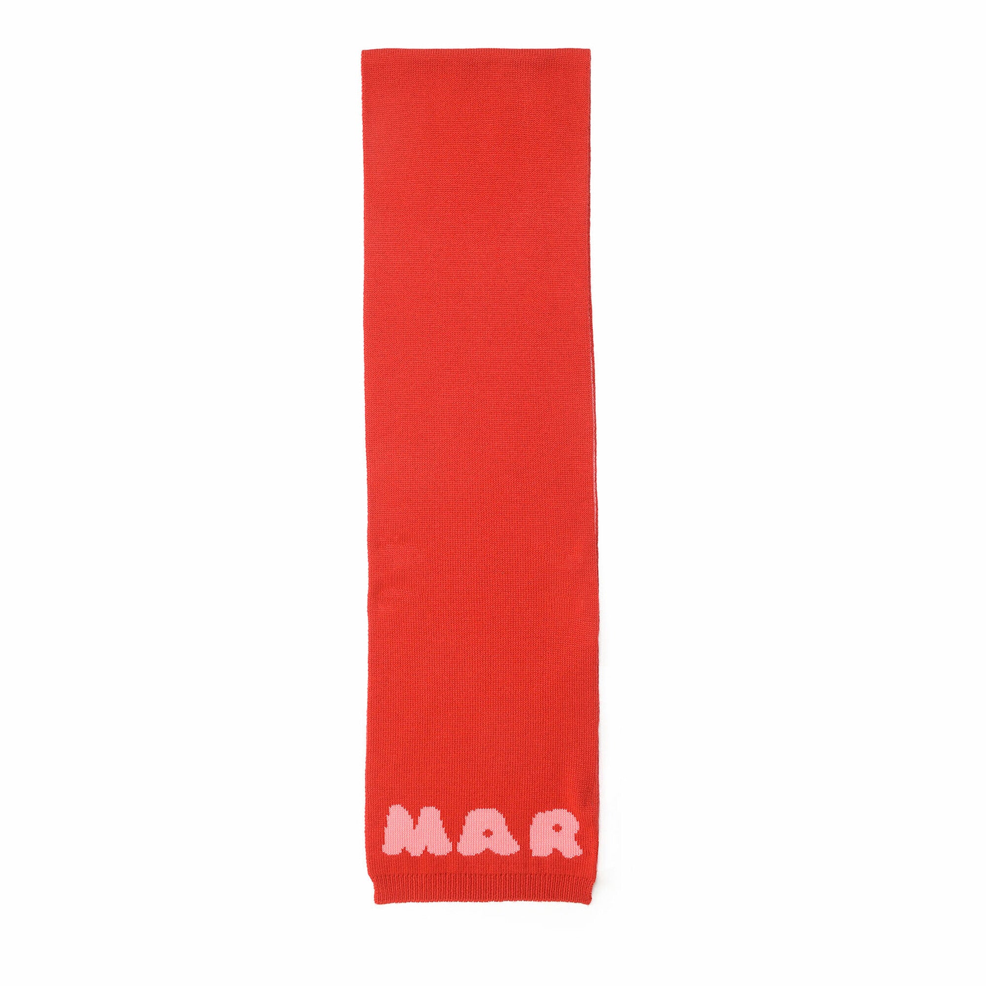 Boys & Girls Red Logo Wool Scarf