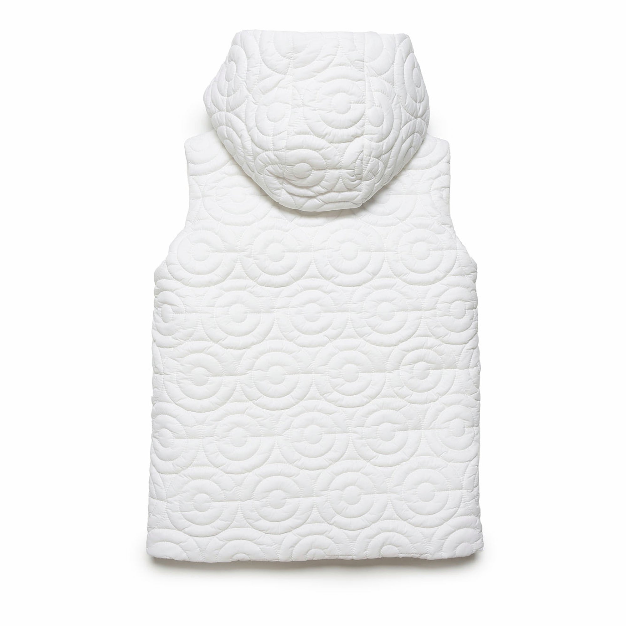 Girls White Padded Gilet