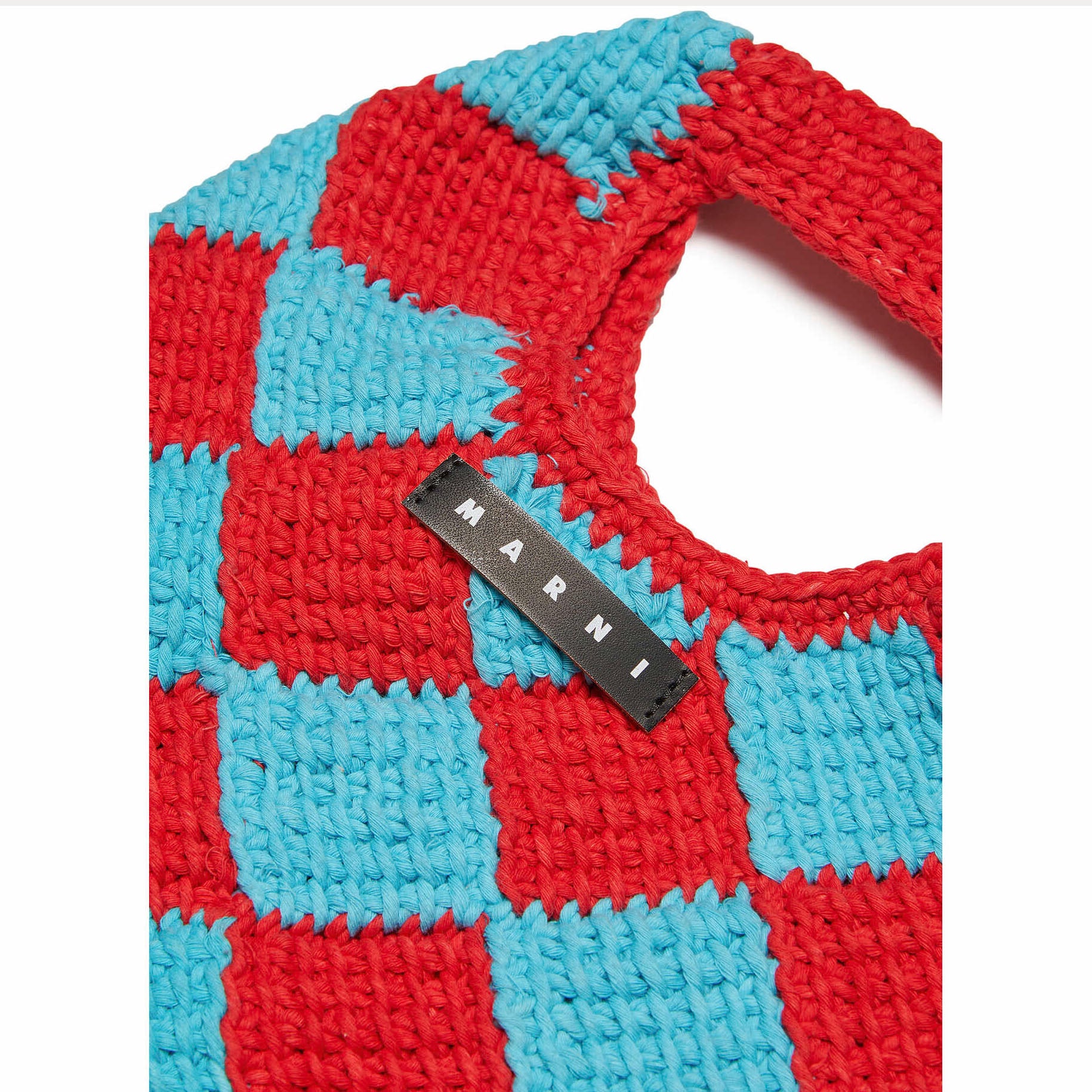 Girls Red Check Crochet Handbag