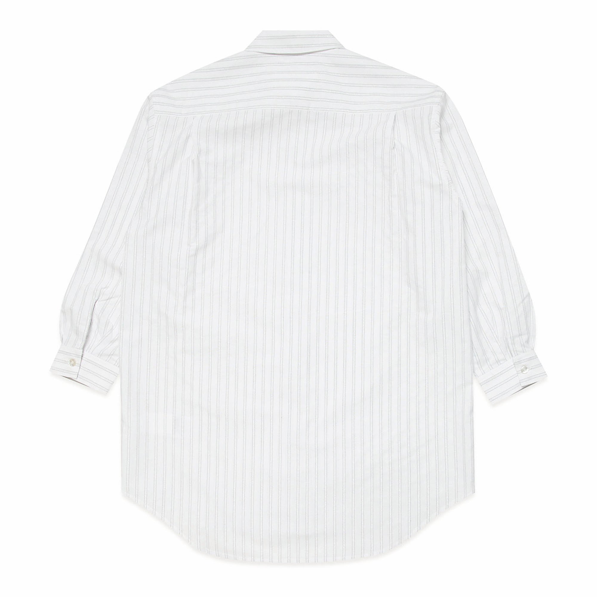 Girls White Stripes Cotton Dress