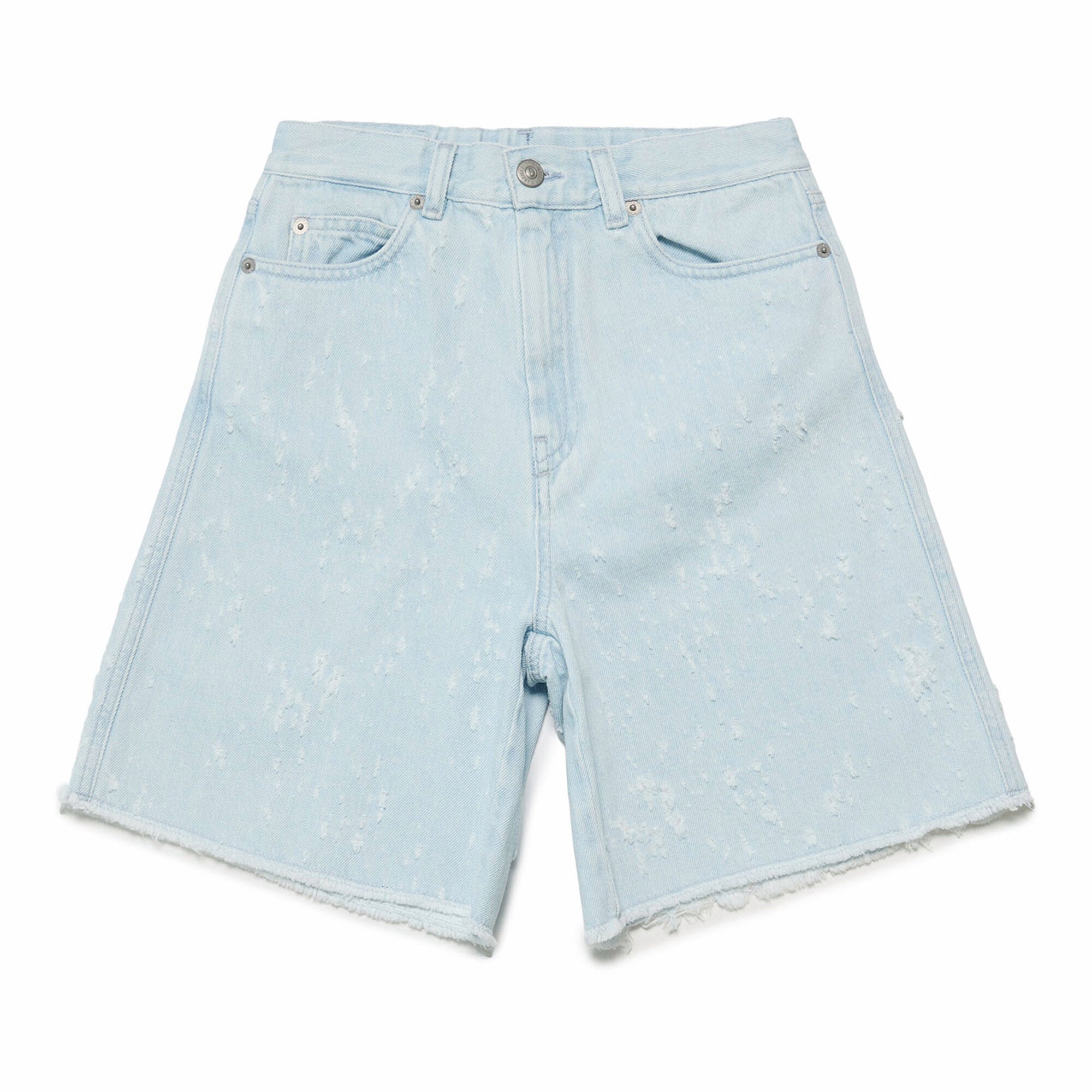 Girls Pale Blue Denim Shorts