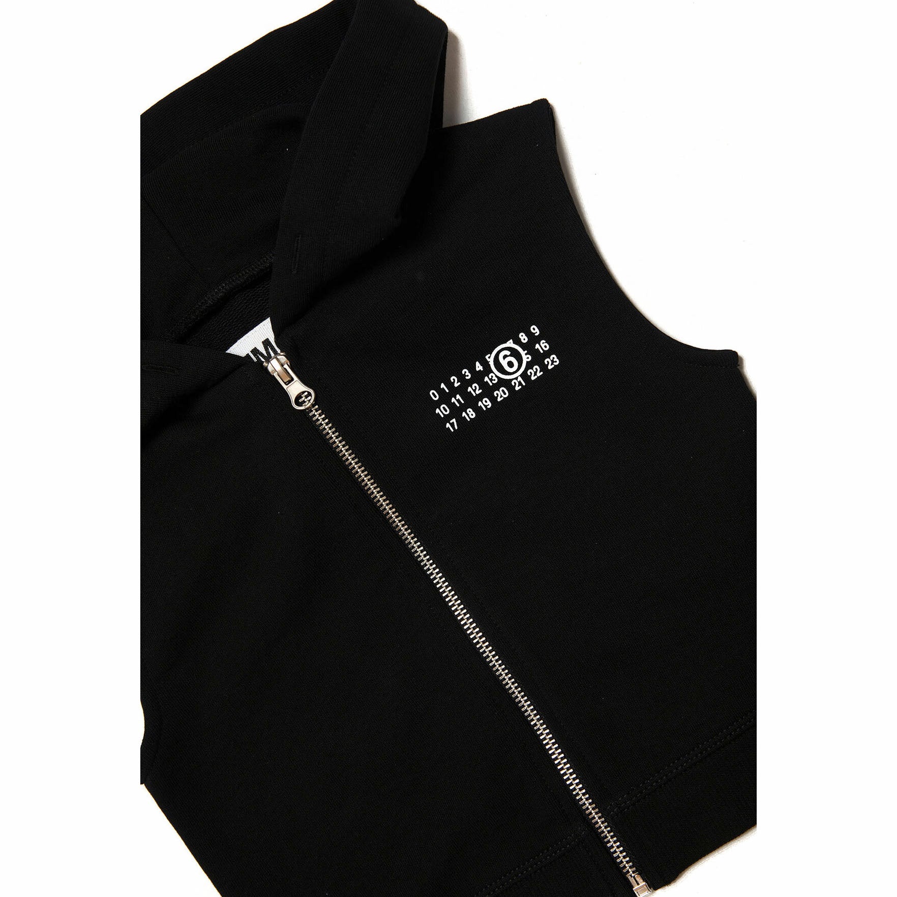 Girls Black Cotton Gilet