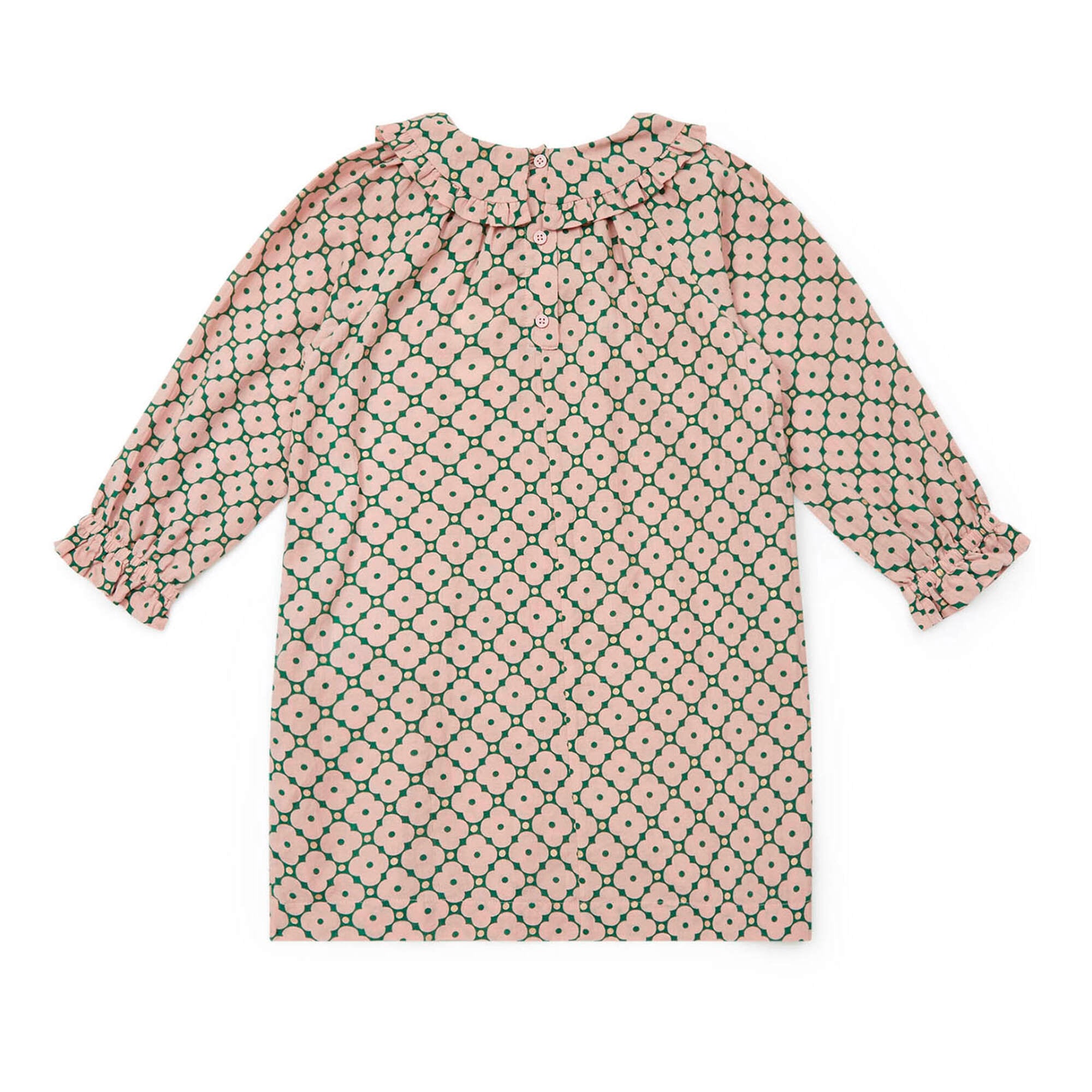 Girls Pink Flower Cotton Dress