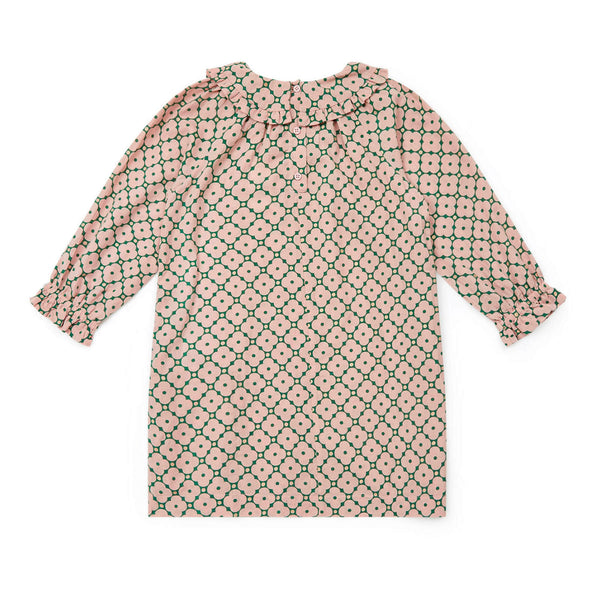 Girls Pink Flower Cotton Dress