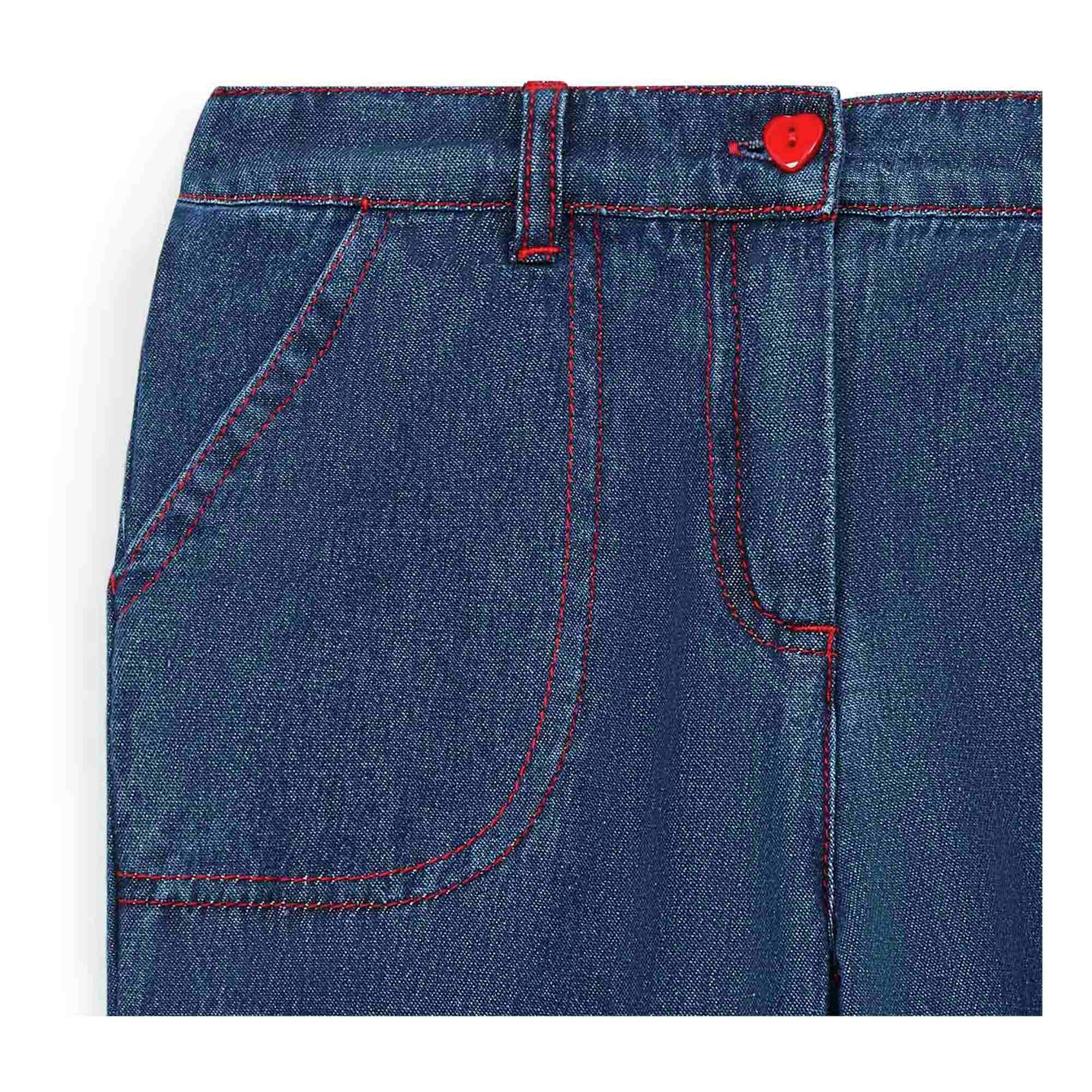 Girls Blue Denim Trousers