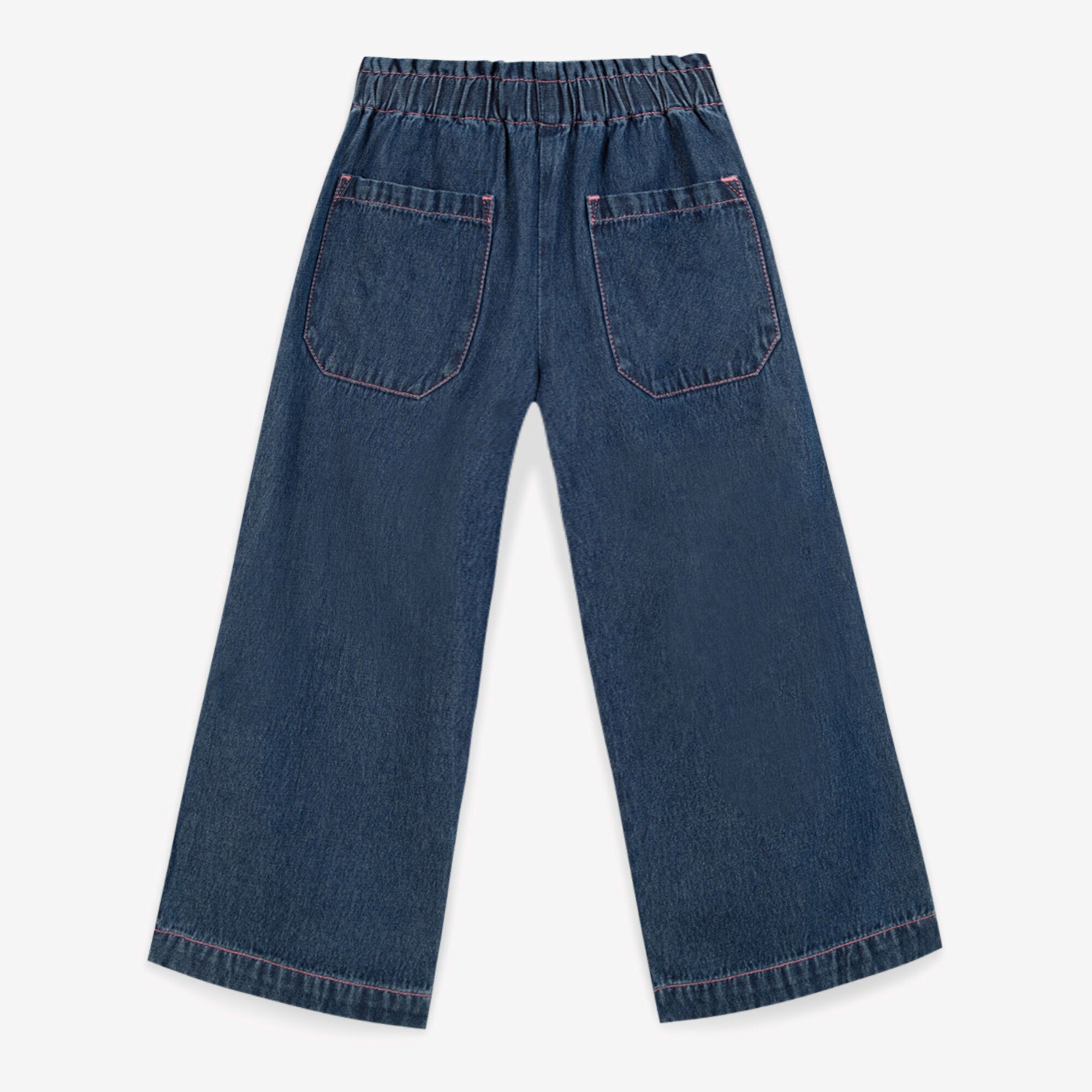 Girls Dark Blue Denim Trousers