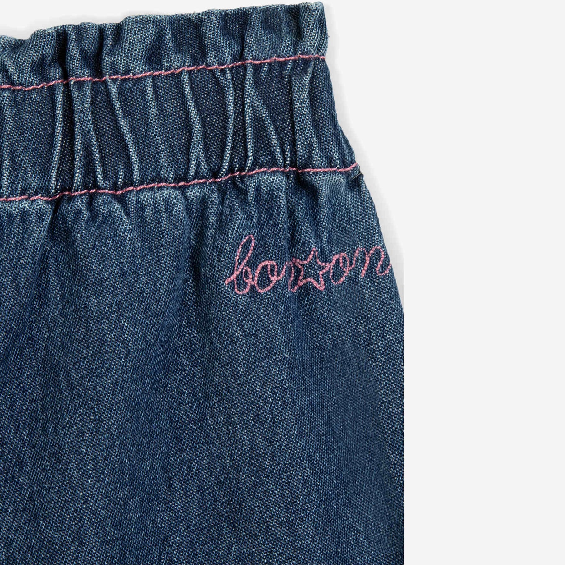 Girls Dark Blue Denim Trousers