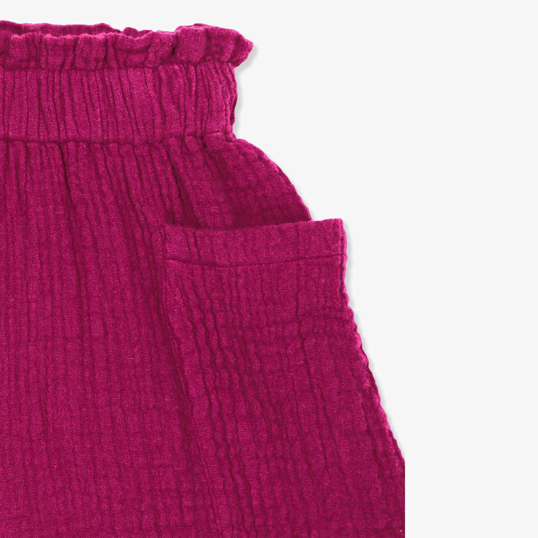 Girls Fuchsia Cotton Shorts