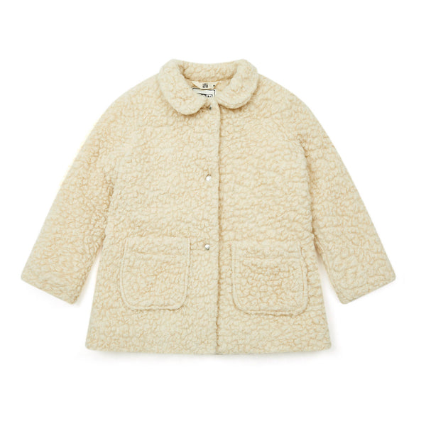 Girls White Wool Coat
