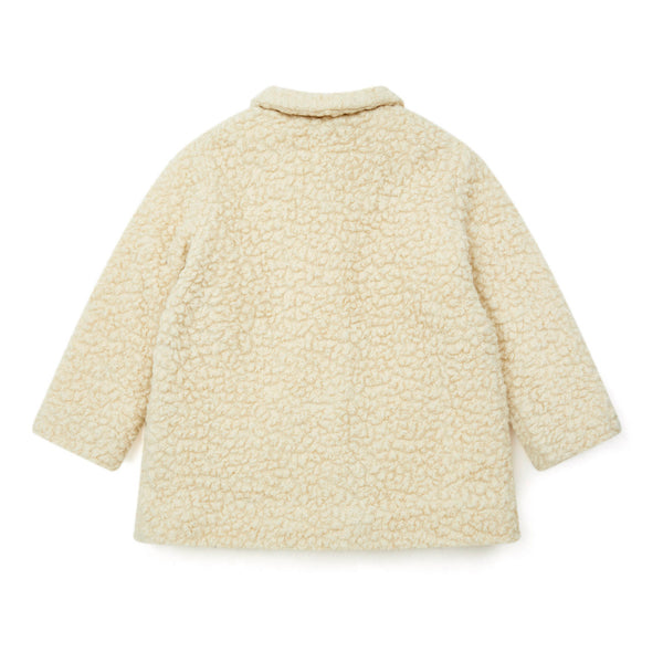 Girls White Wool Coat