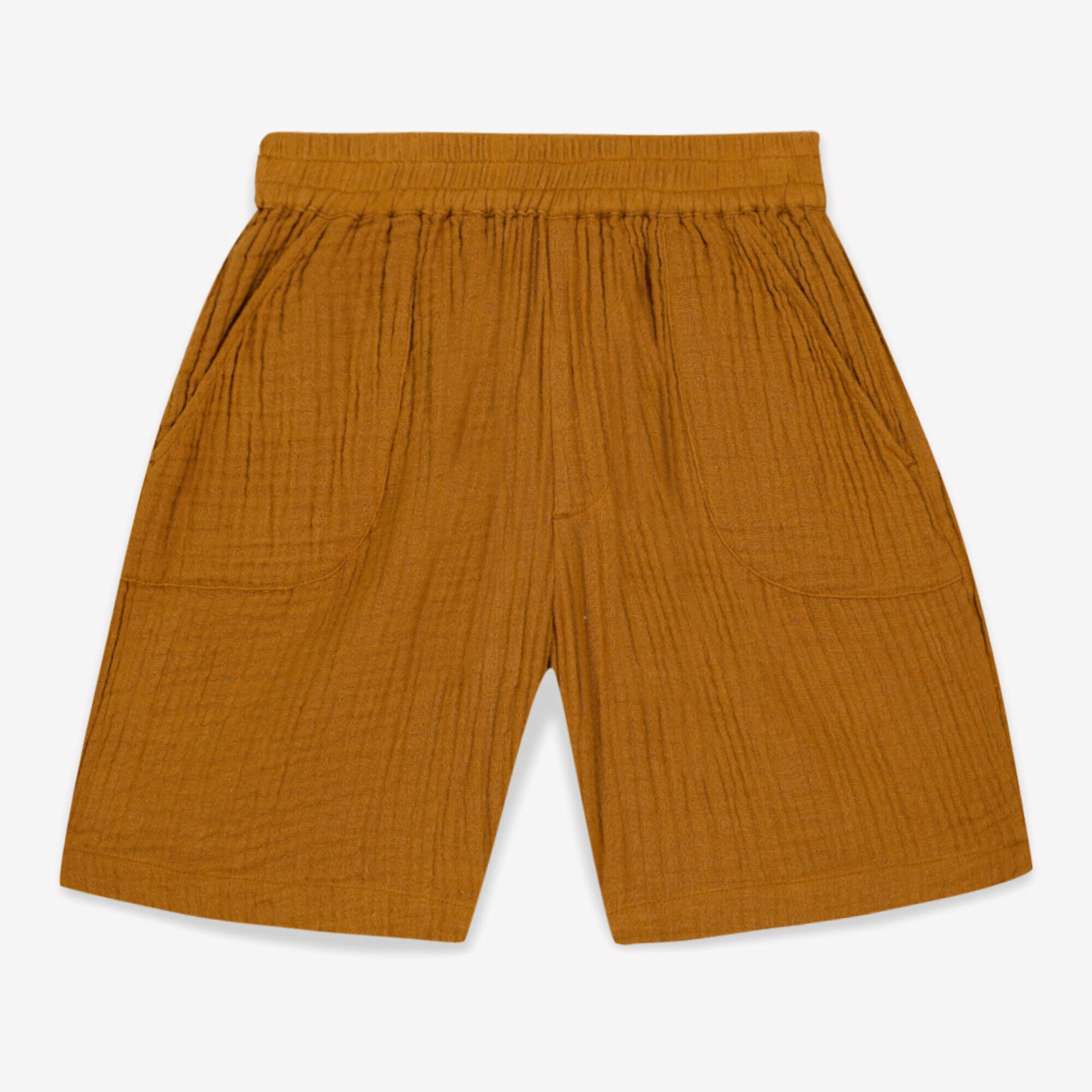 Boys Brown Cotton Shorts