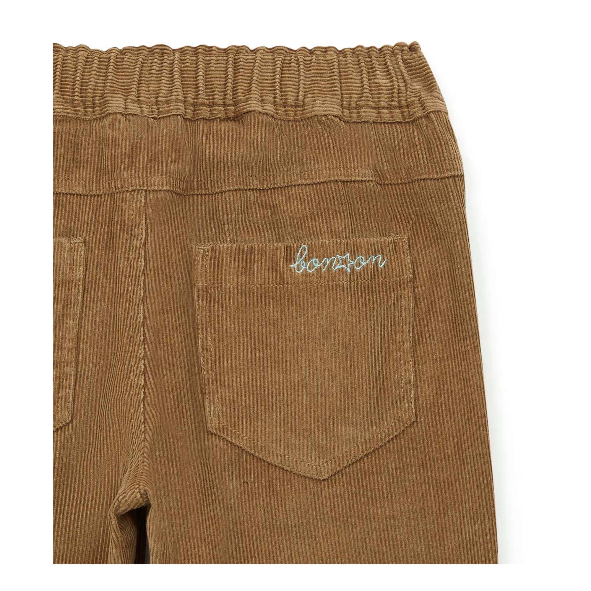 Boys Camel Corduroy Trousers