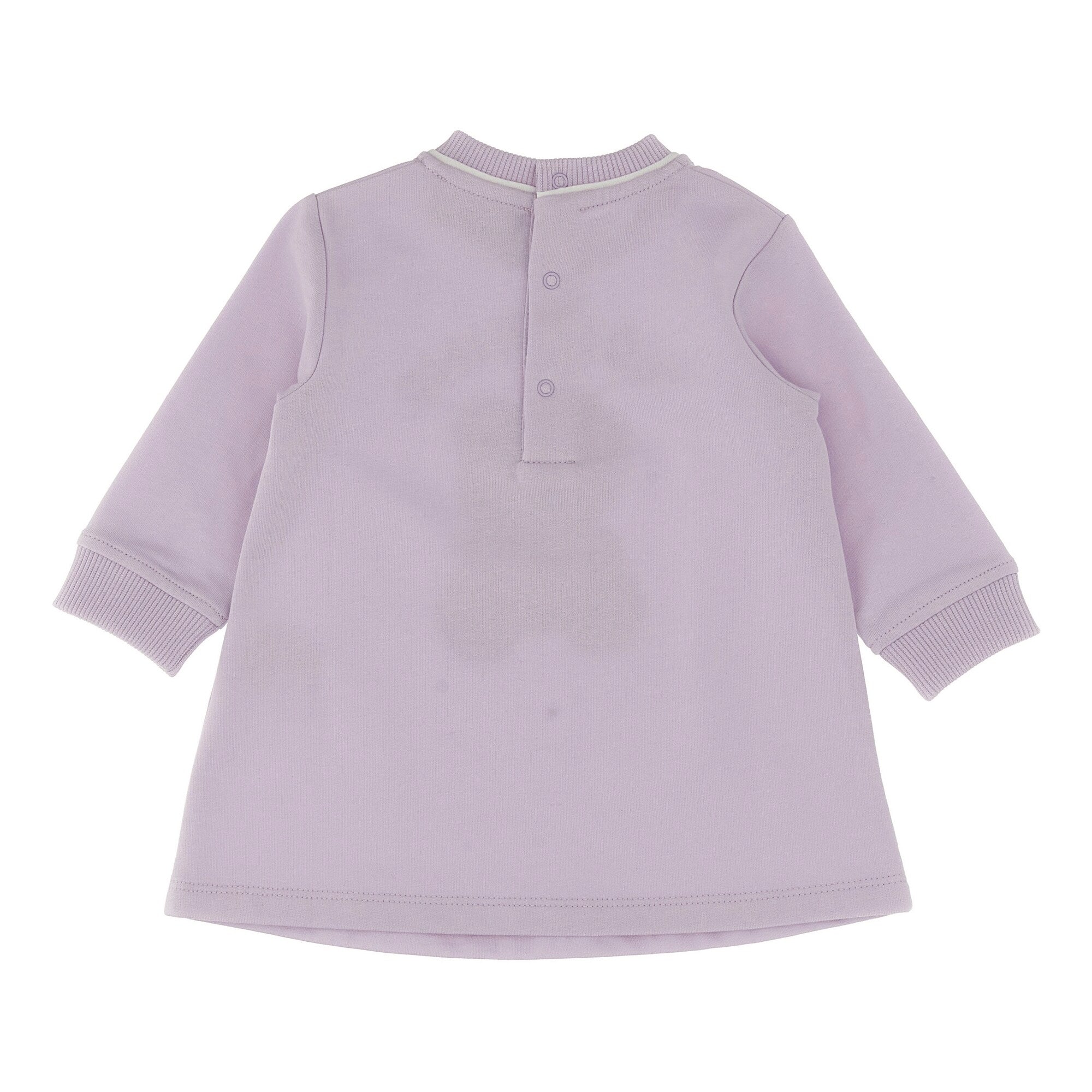 Baby Girls Purple Printed Cotton Dress