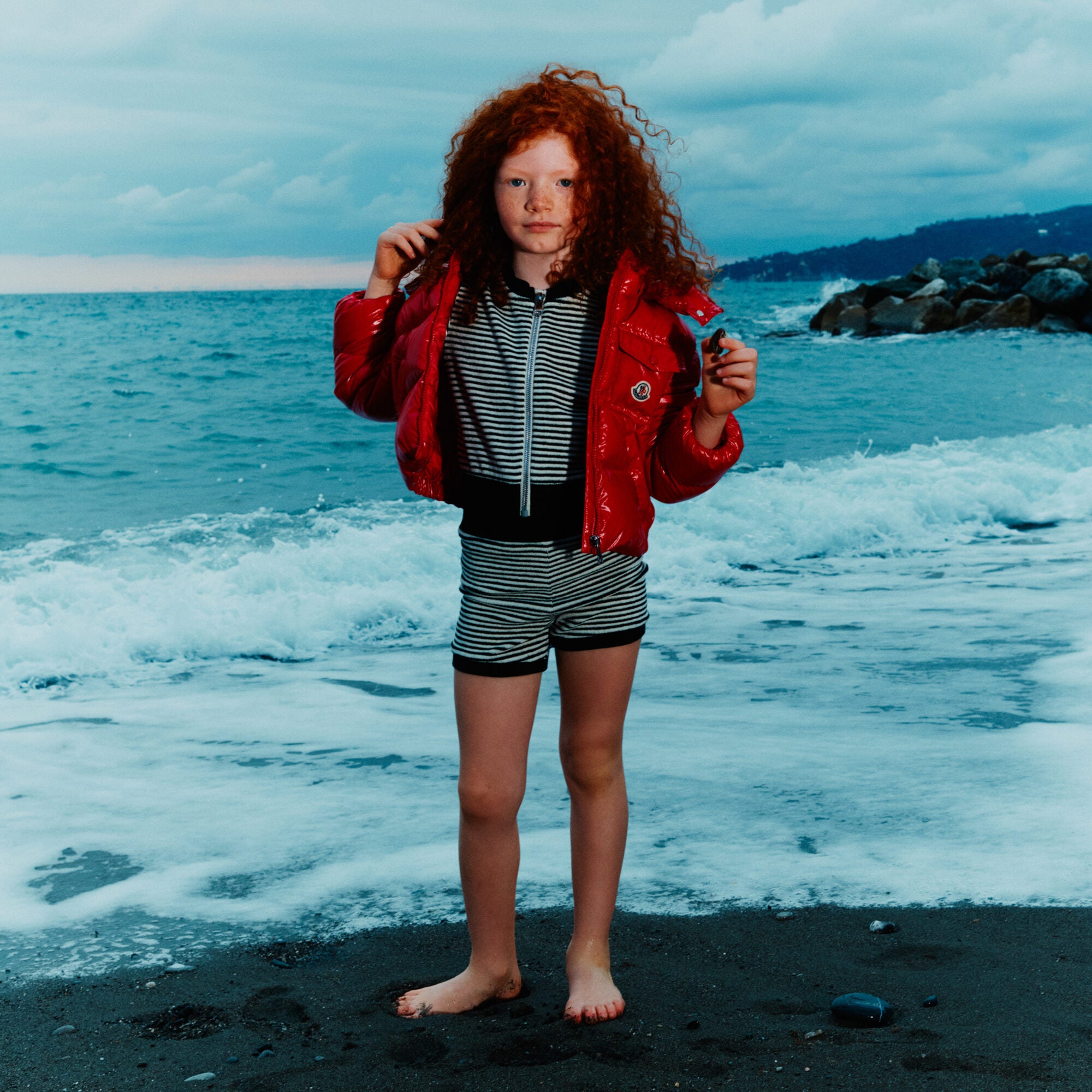 Girls Red"ANDRO"Padded Down Jacket