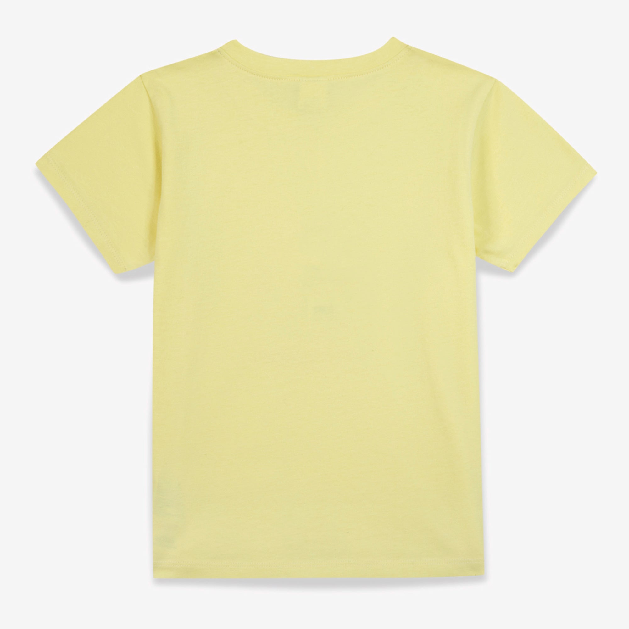 Girls Yellow Printed Cotton T-Shirt