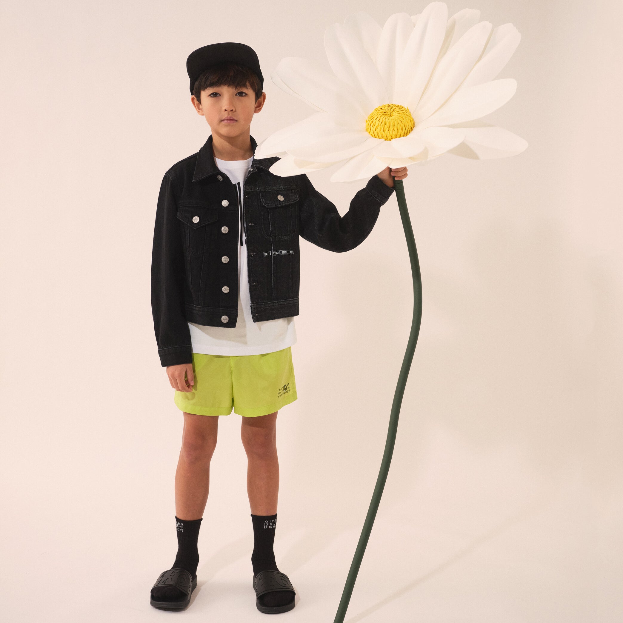 Boys Green Logo Swim Shorts