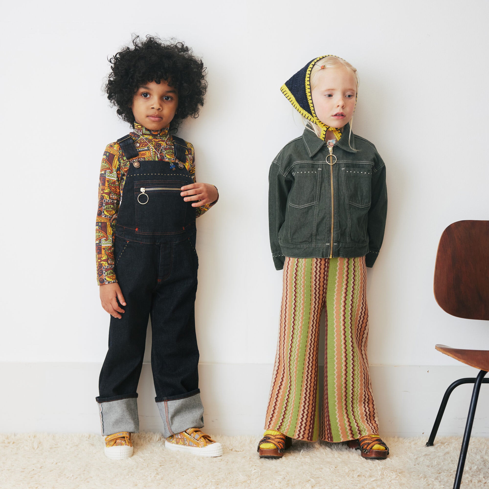 Boys & Girls Dark Green Denim Jacket