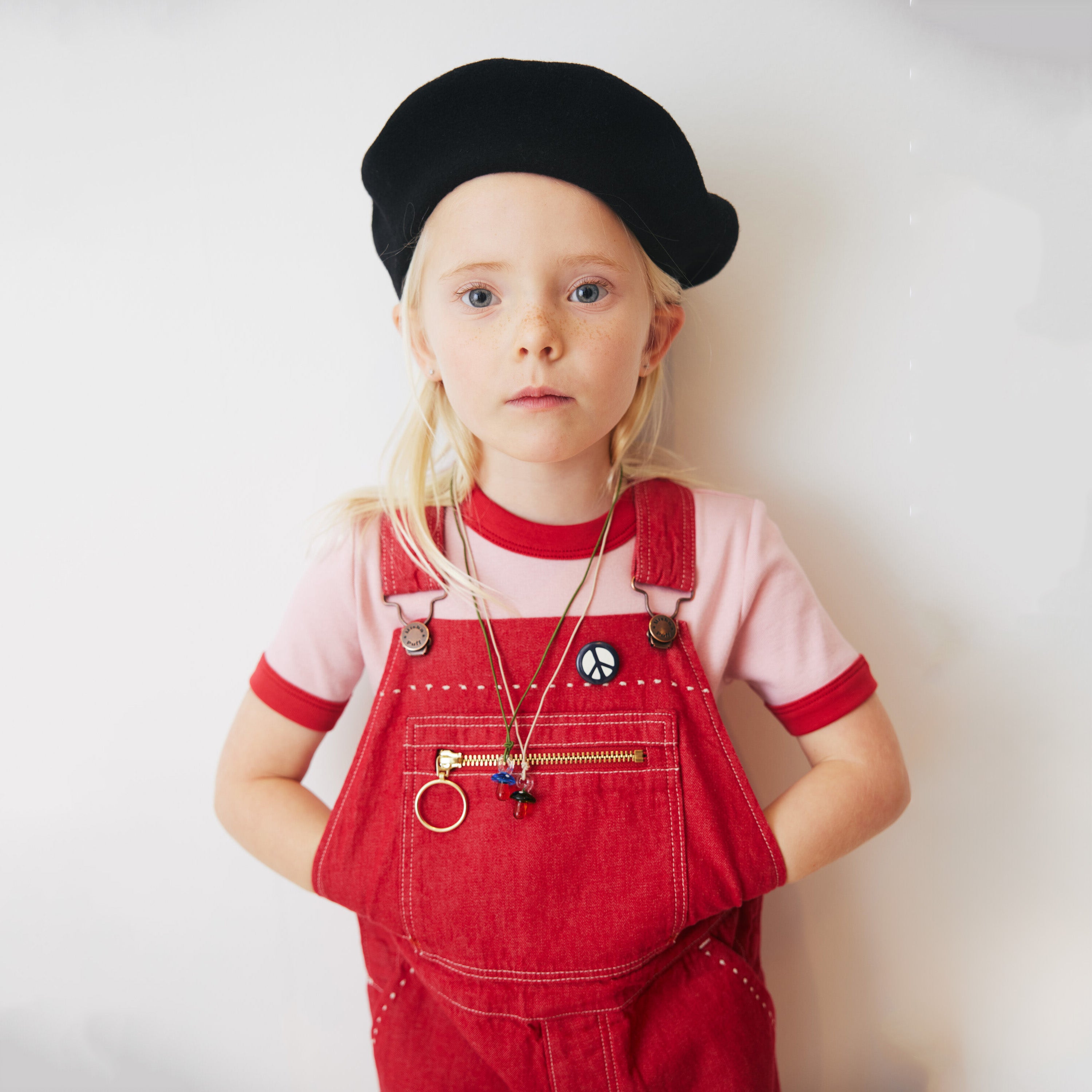 Girls Pink Printed Cotton T-Shirt