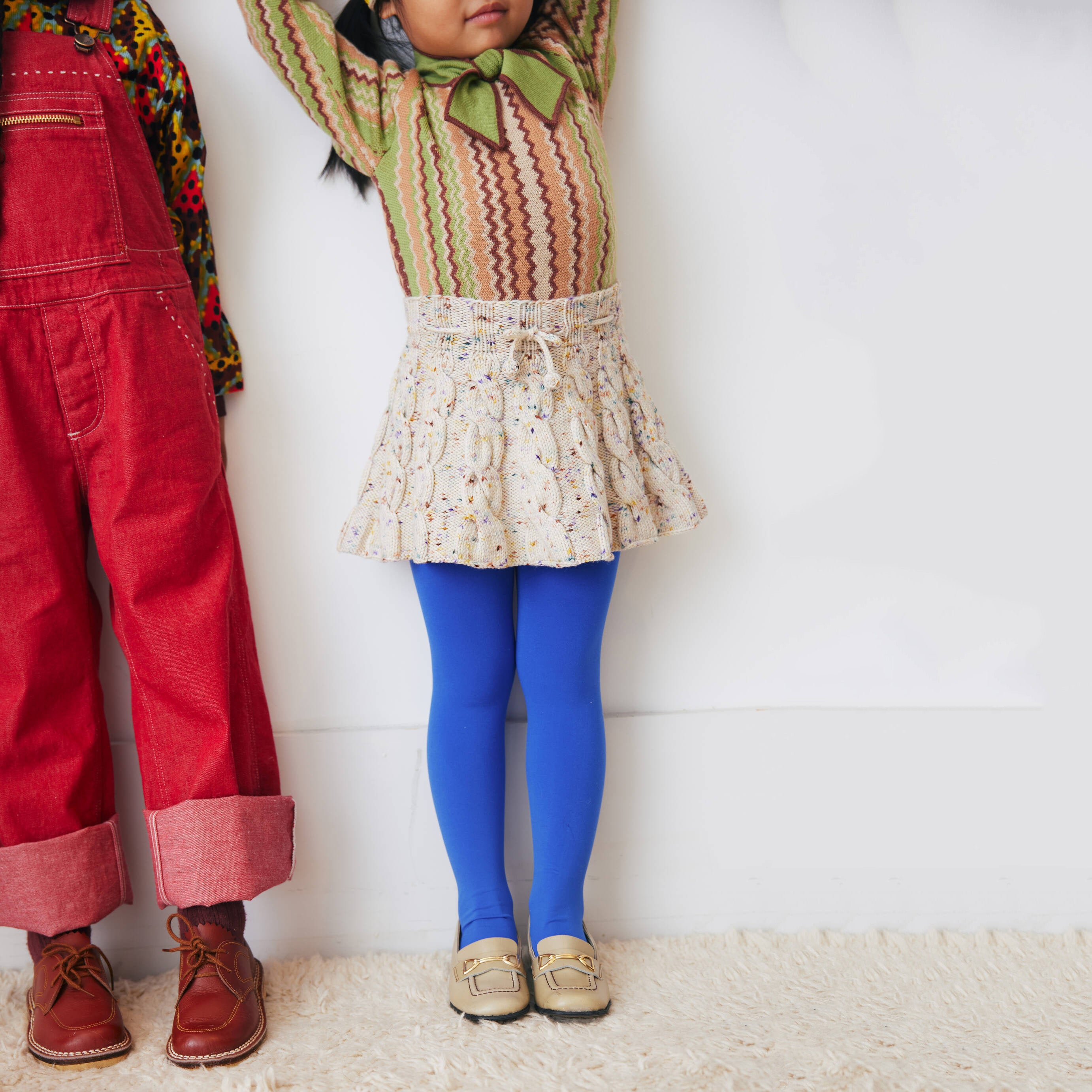 Girls Cream Wool Skirt