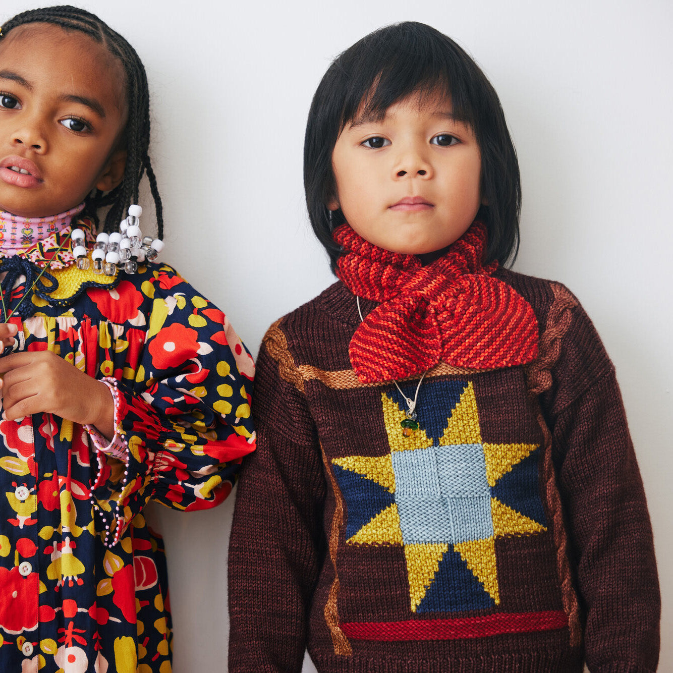 Boys & Girls Fig Jacquard Wool Sweater
