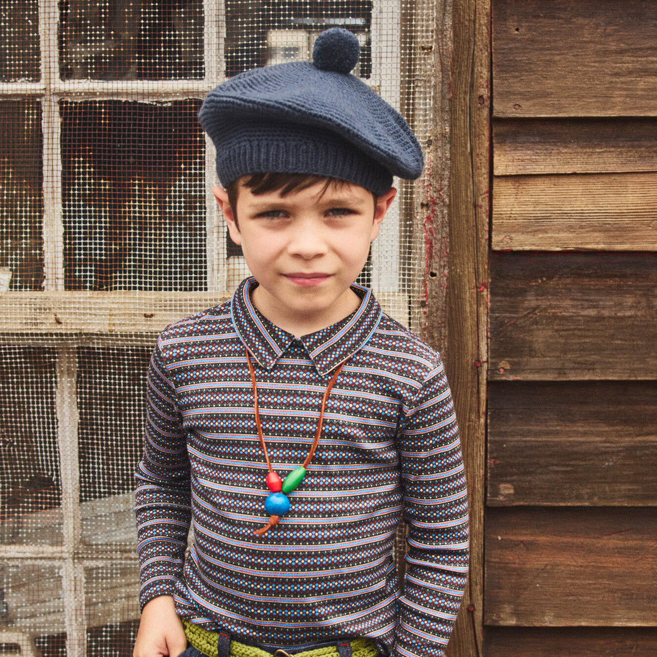 Boys & Girls Brown Stripes Cotton Top