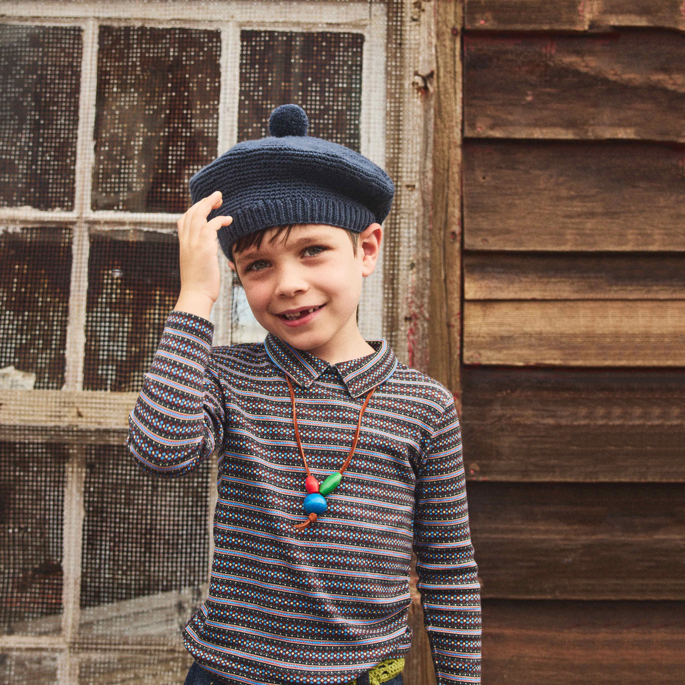 Boys & Girls Brown Stripes Cotton Top