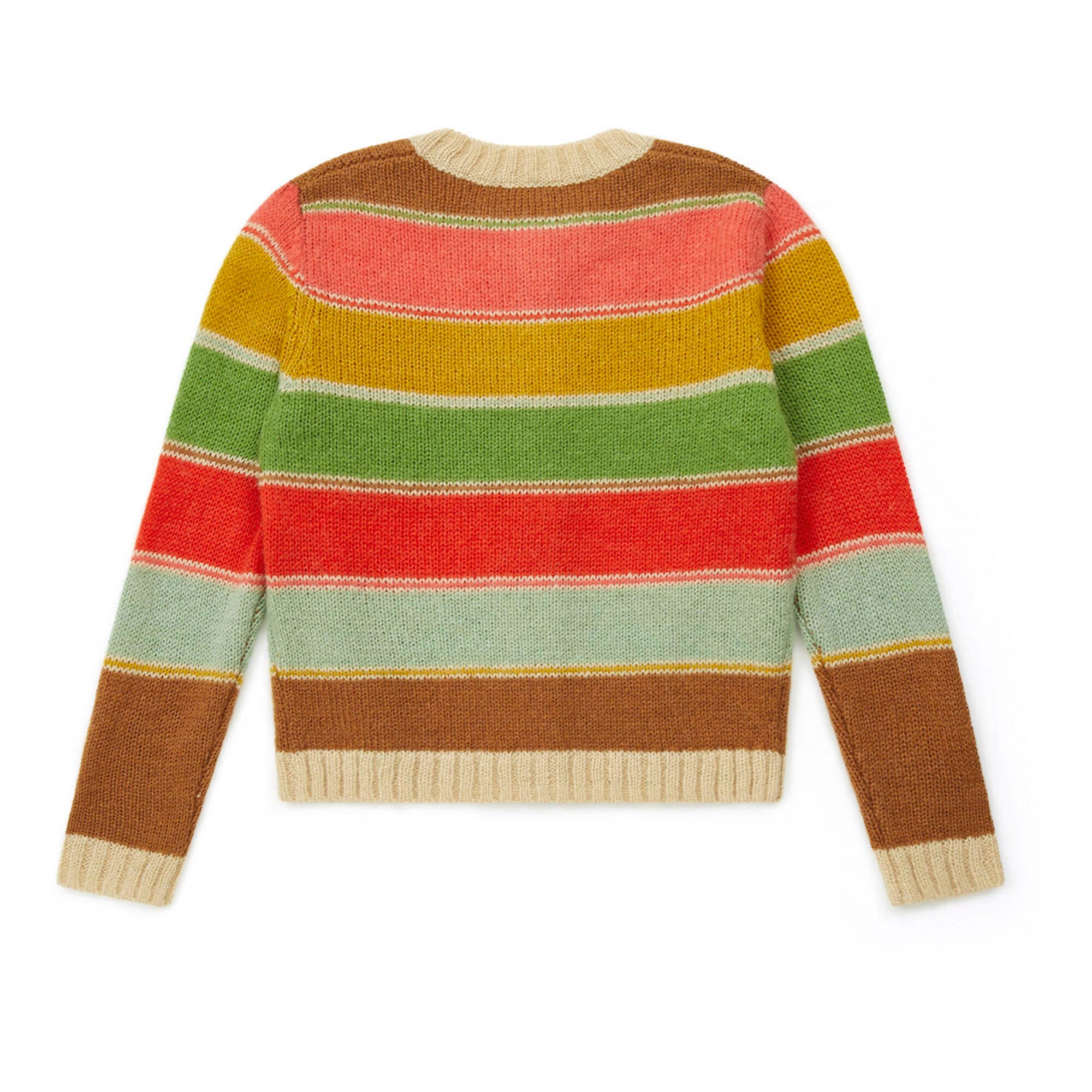 Girls Multicolor Stripes Cardigan