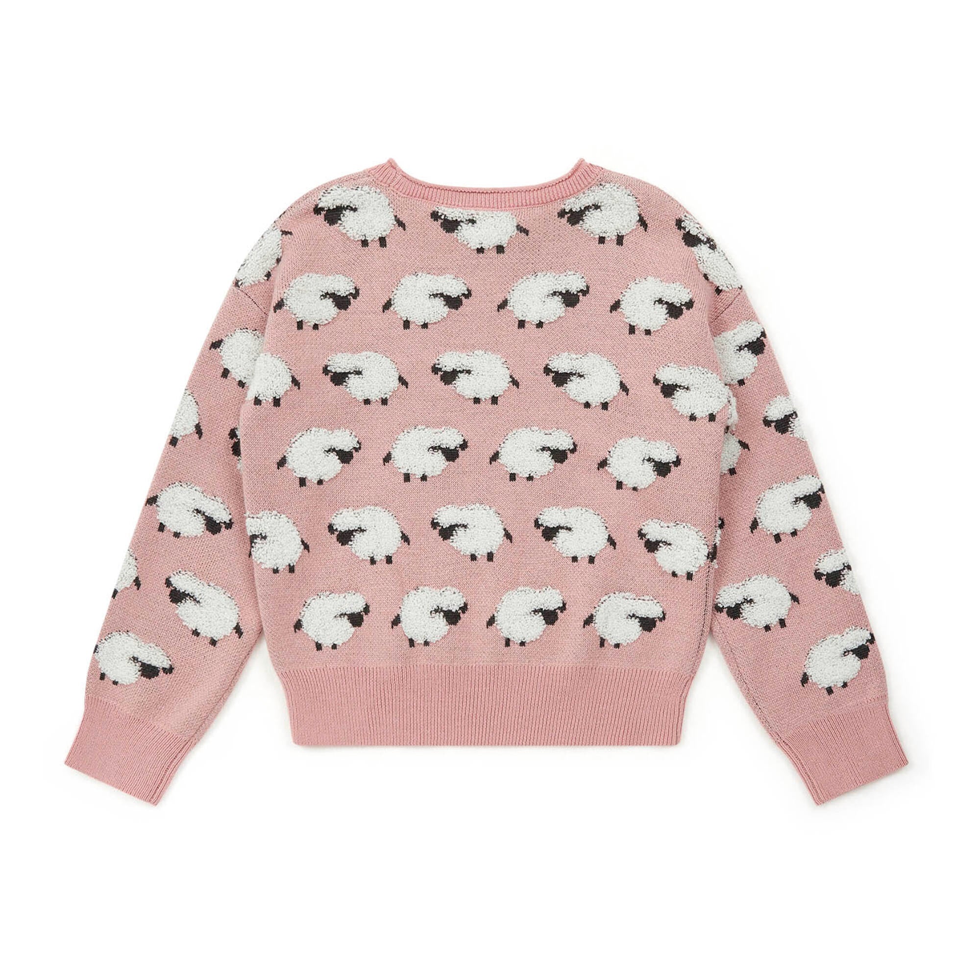 Girls Pink Sheep Sweater