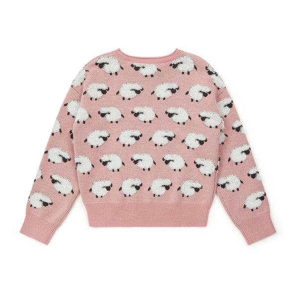 Girls Pink Sheep Sweater