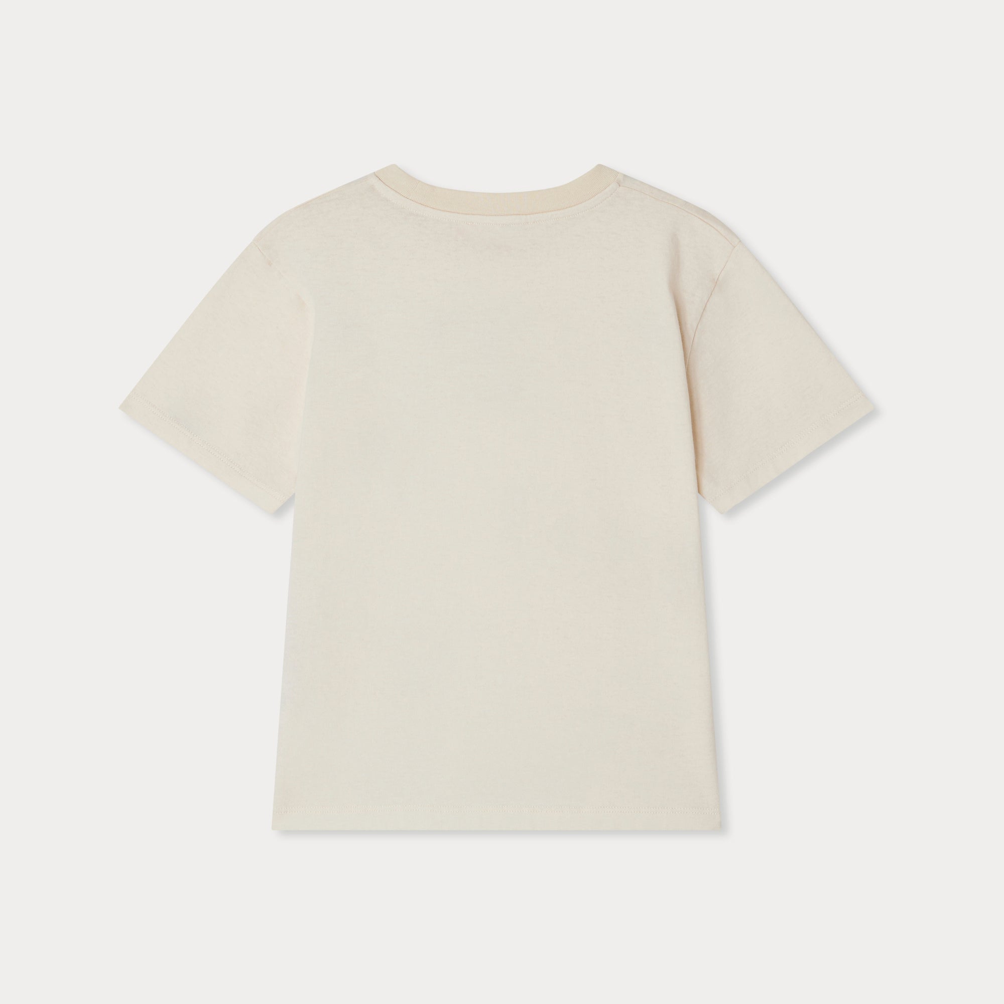 Girls Ivory Printed Cotton T-Shirt