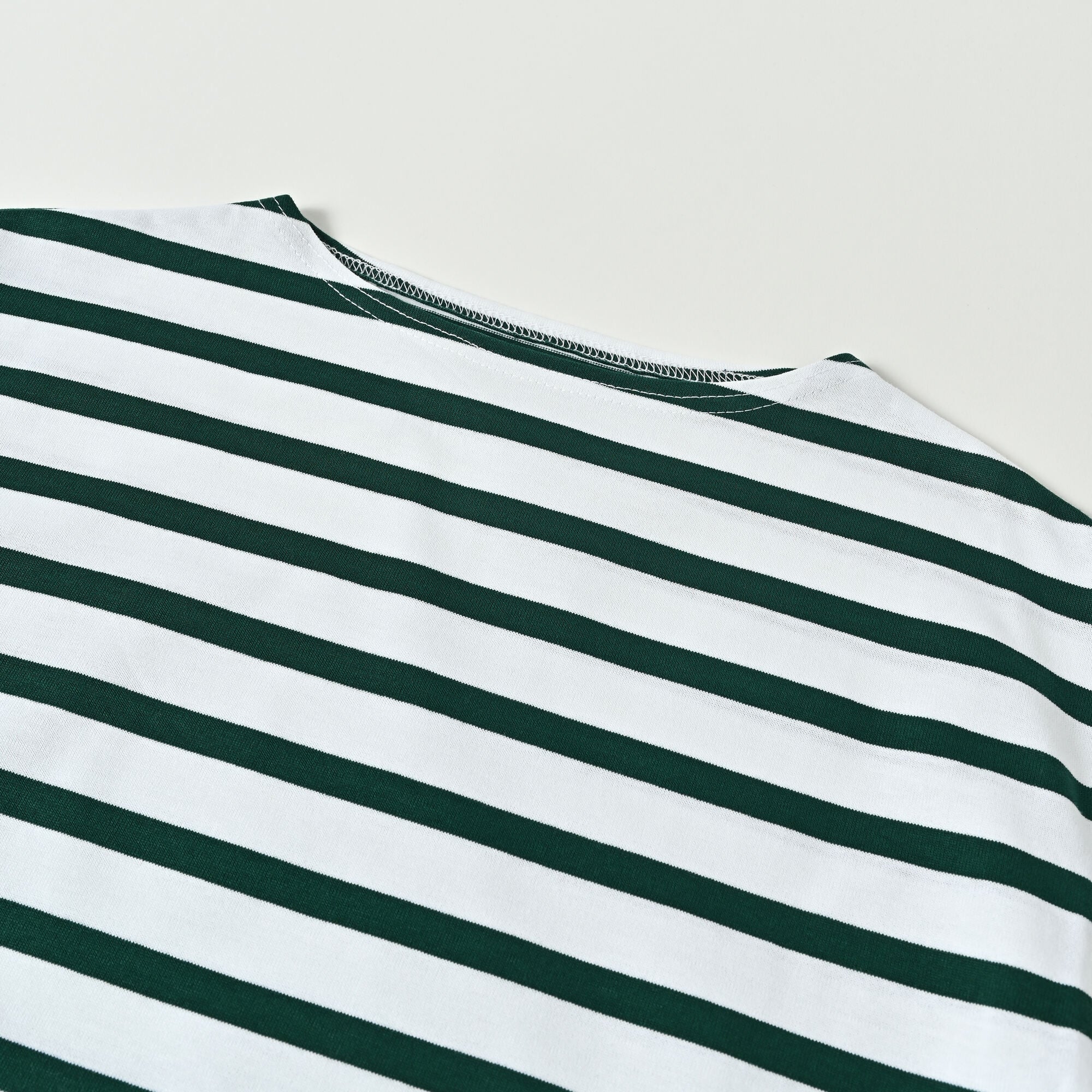 Boys & Girls Green Stripes Cotton T-Shirt