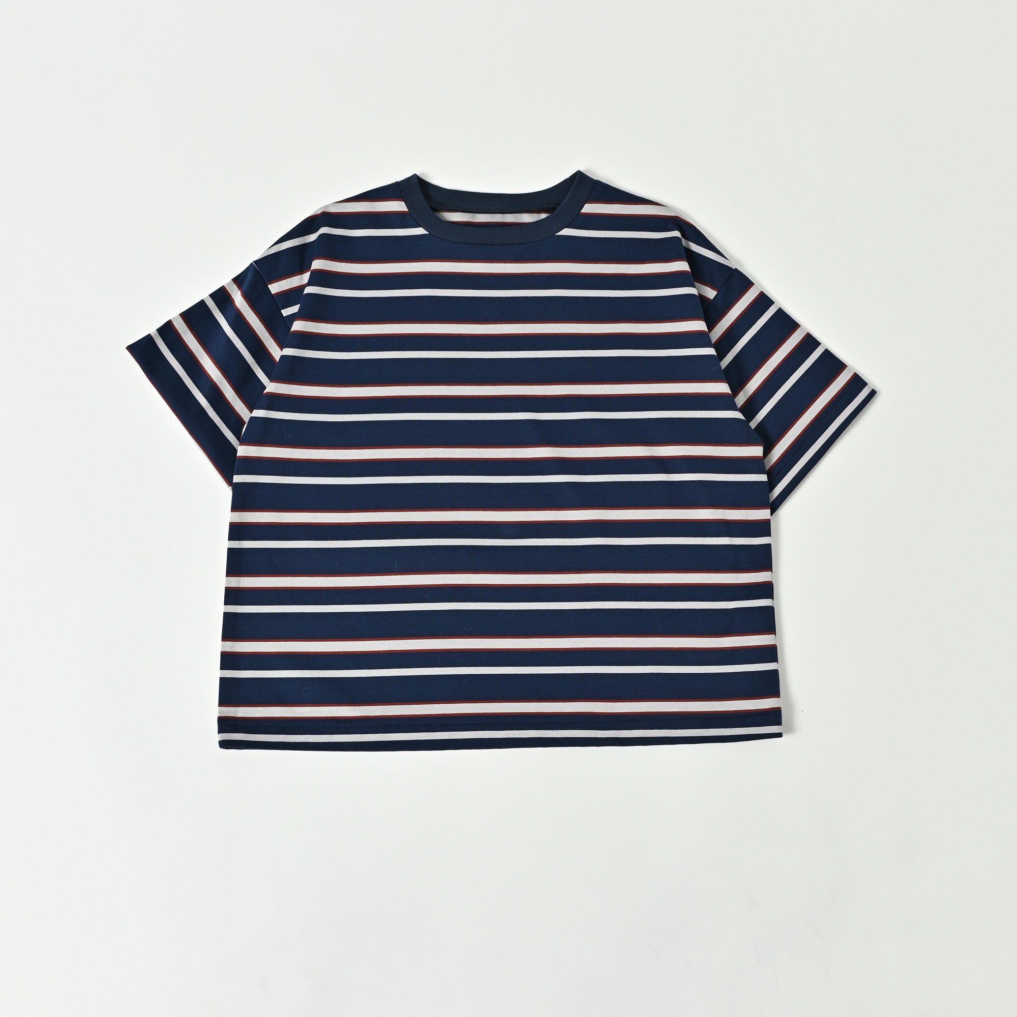 Boys & Girls Navy Stripes Cotton T-Shirt
