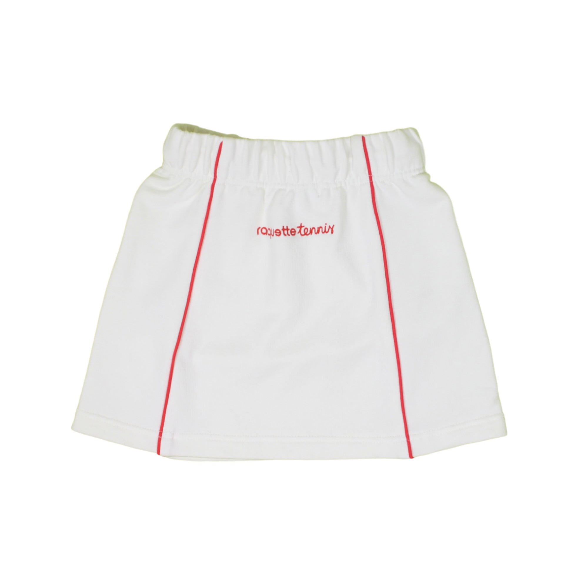 Girls White Cotton Skirt