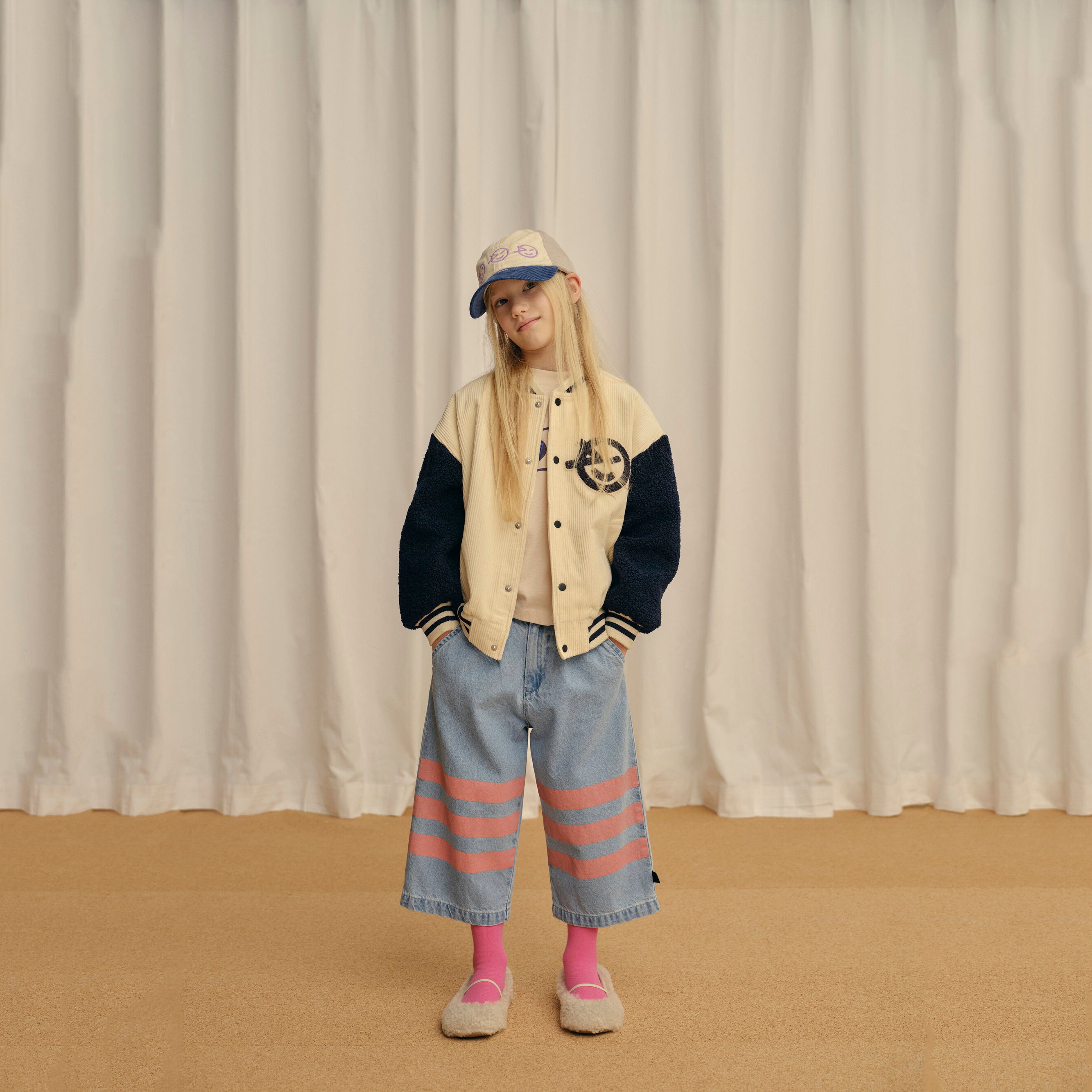 Boys & Girls White Logo Jacket