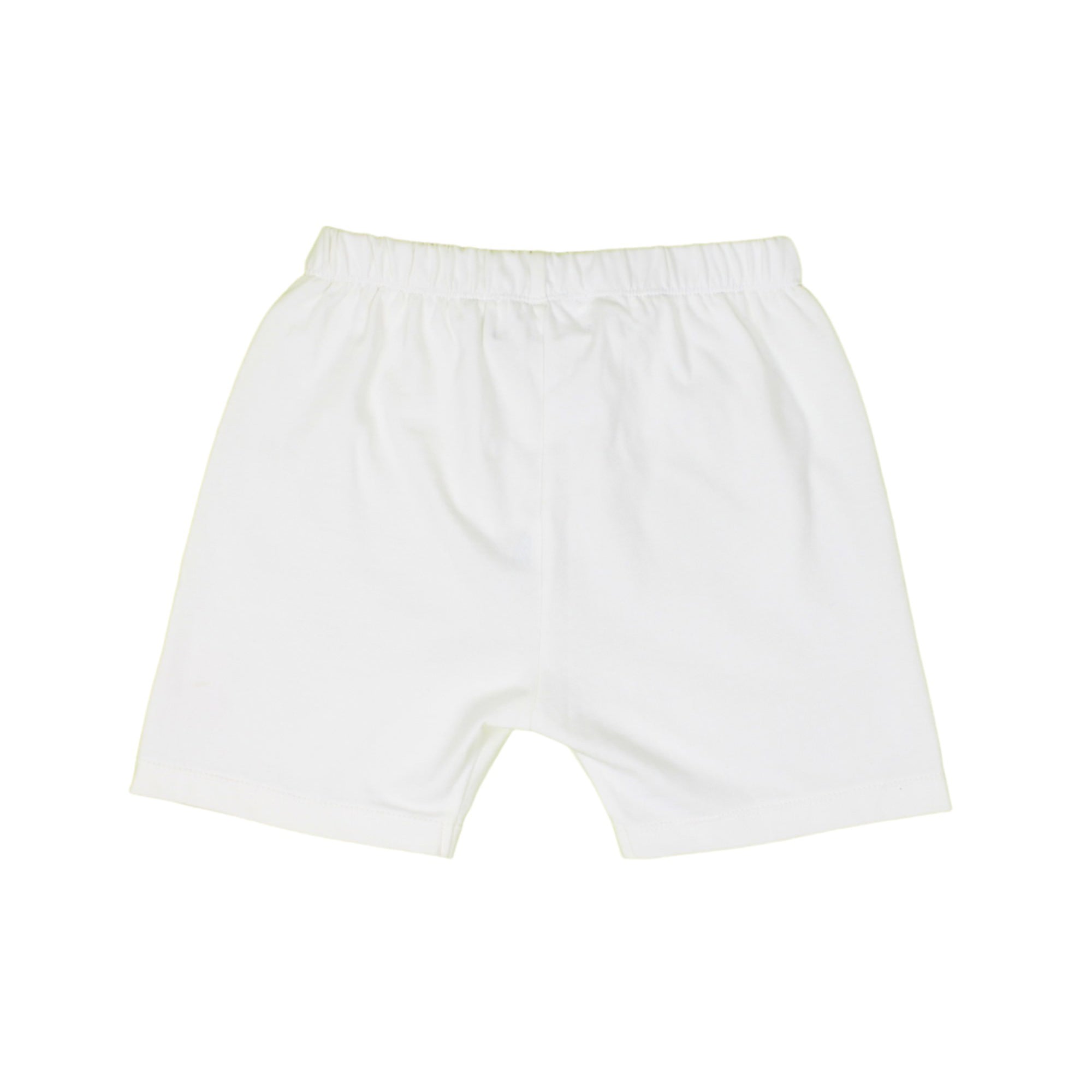 Boys & Girls White Cotton Shorts