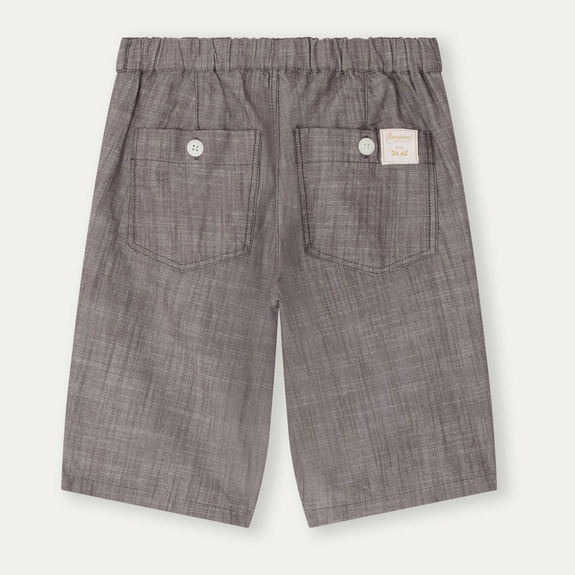 Boys Dark Grey Cotton Shorts