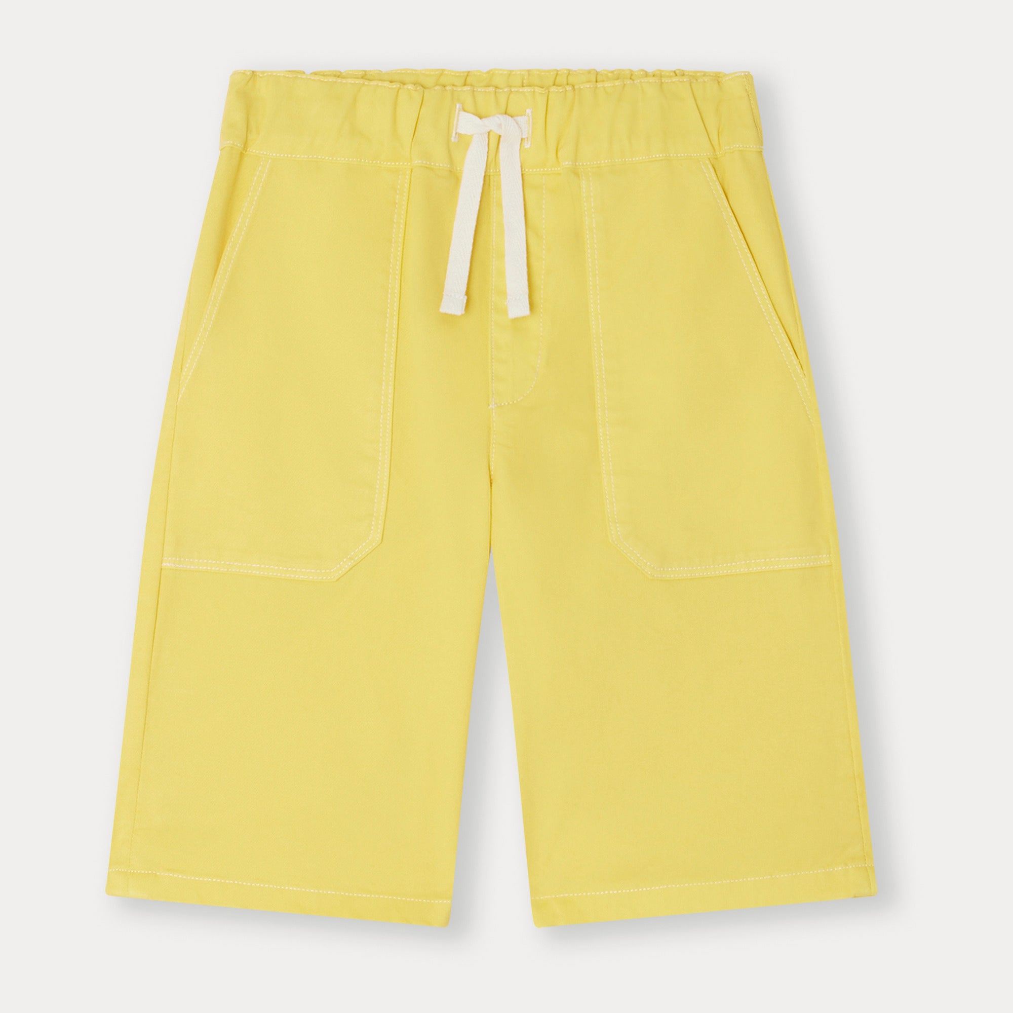 Boys Yellow Cotton Shorts