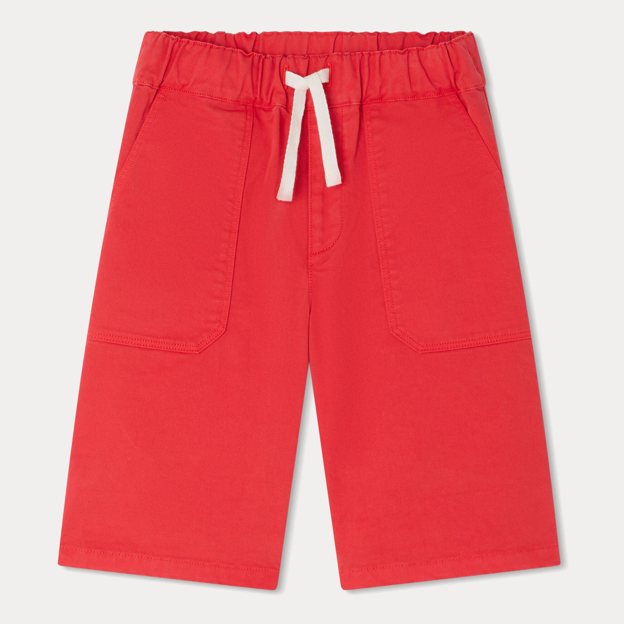 Boys Red Cotton Shorts